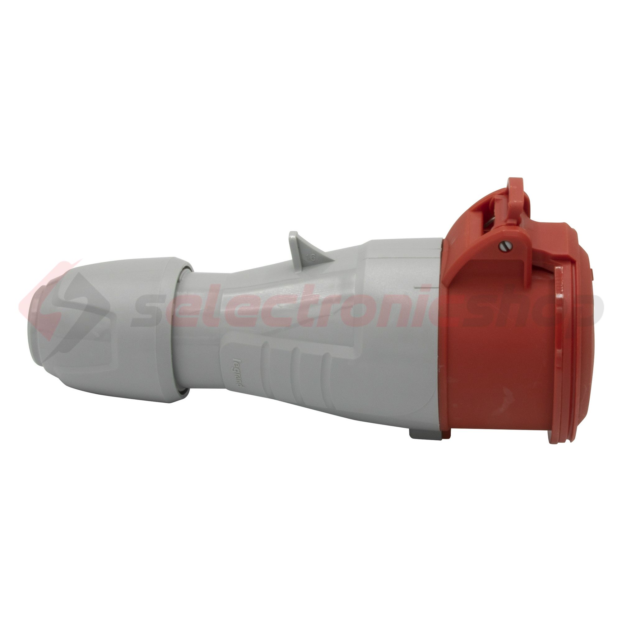 Ipari dugalj lengő 3P+N+E 16A 380-415V(50+60Hz) piros egyenes IP44 műanyag P17 Tempra LEGRAND - 555109
