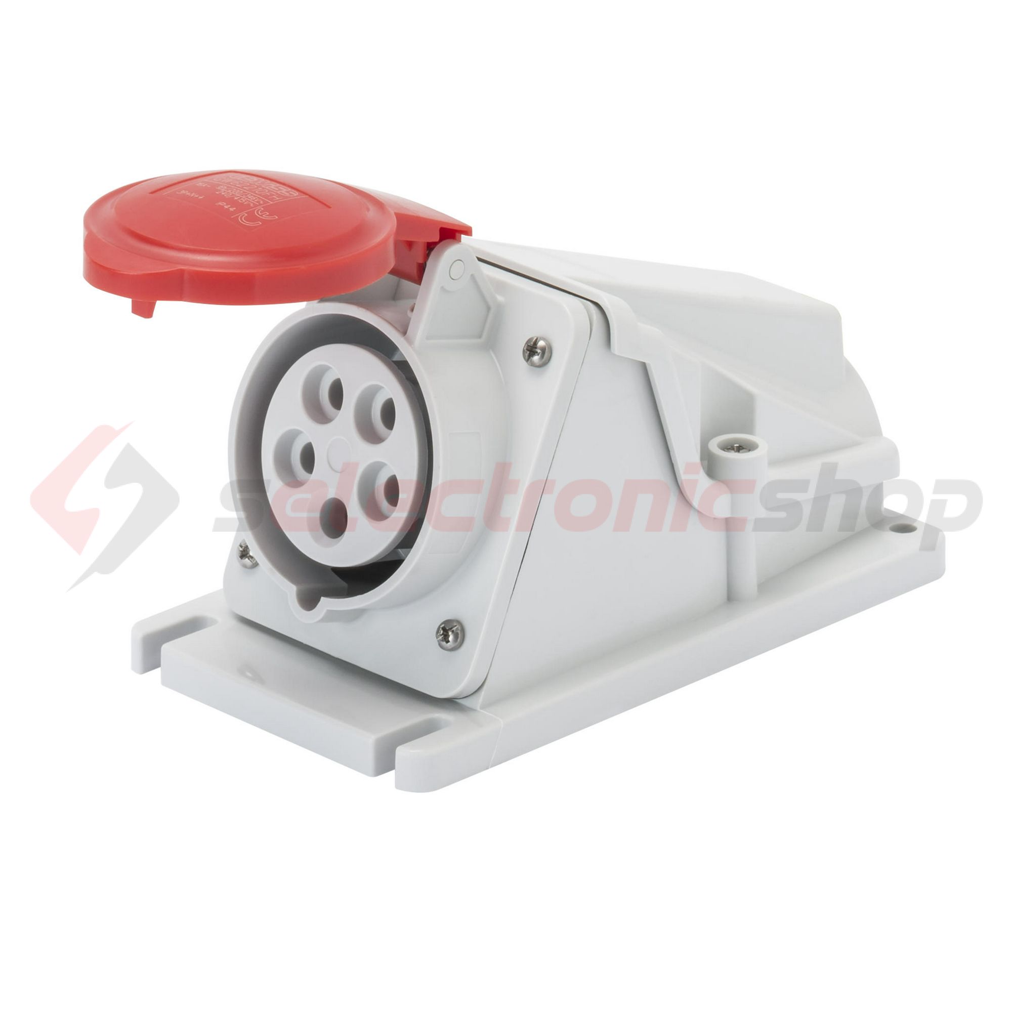 Ipari dugalj ráépíthető 3P+N+E 32A 400V(50+60Hz) piros IP44 műanyag 6h-pozíció IEC309HP GEWISS - GW62493