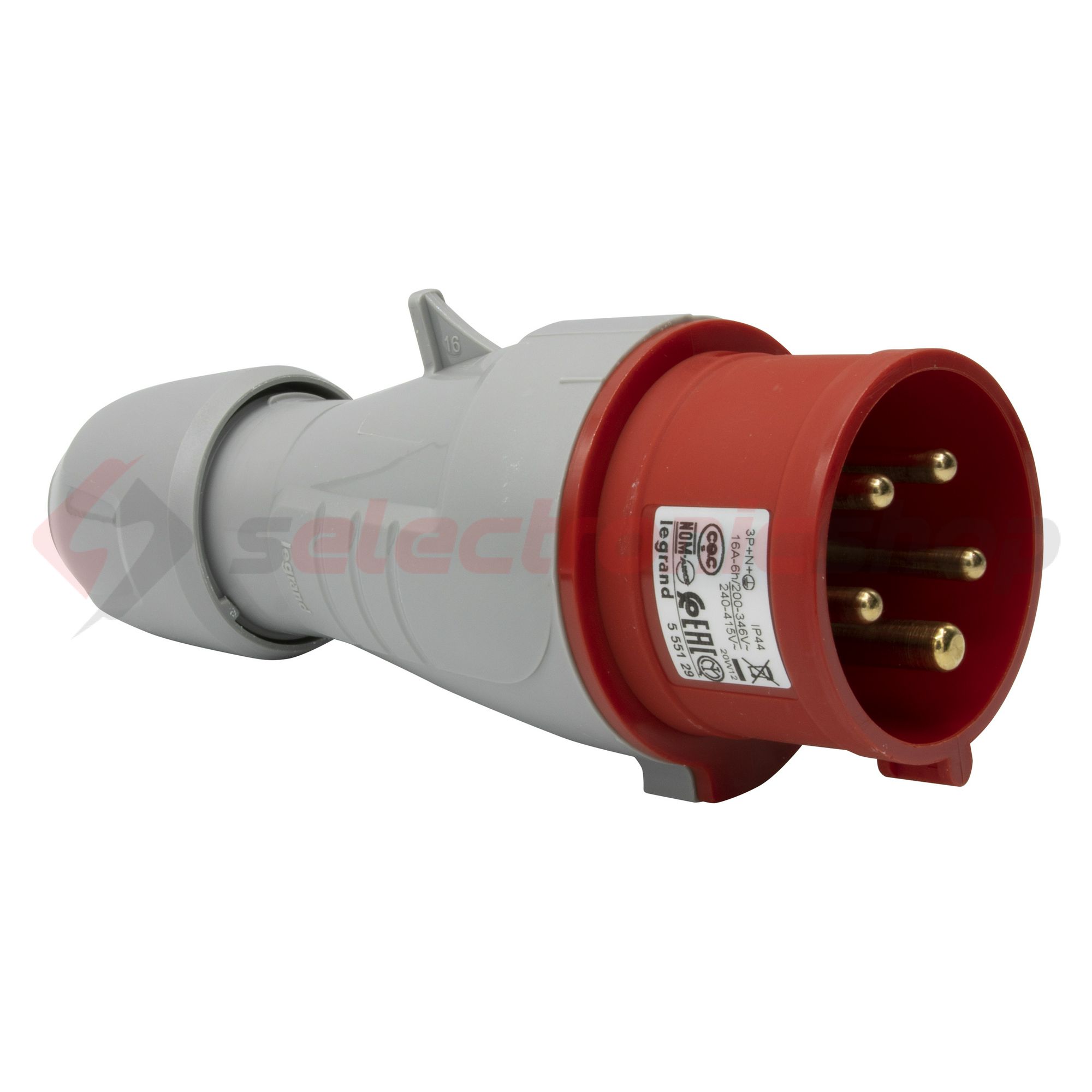 Ipari dugvilla lengő 3P+N+E 16A 380-415V(50+60Hz) piros IP44 műanyag P17 Tempra PRO LEGRAND - 555129