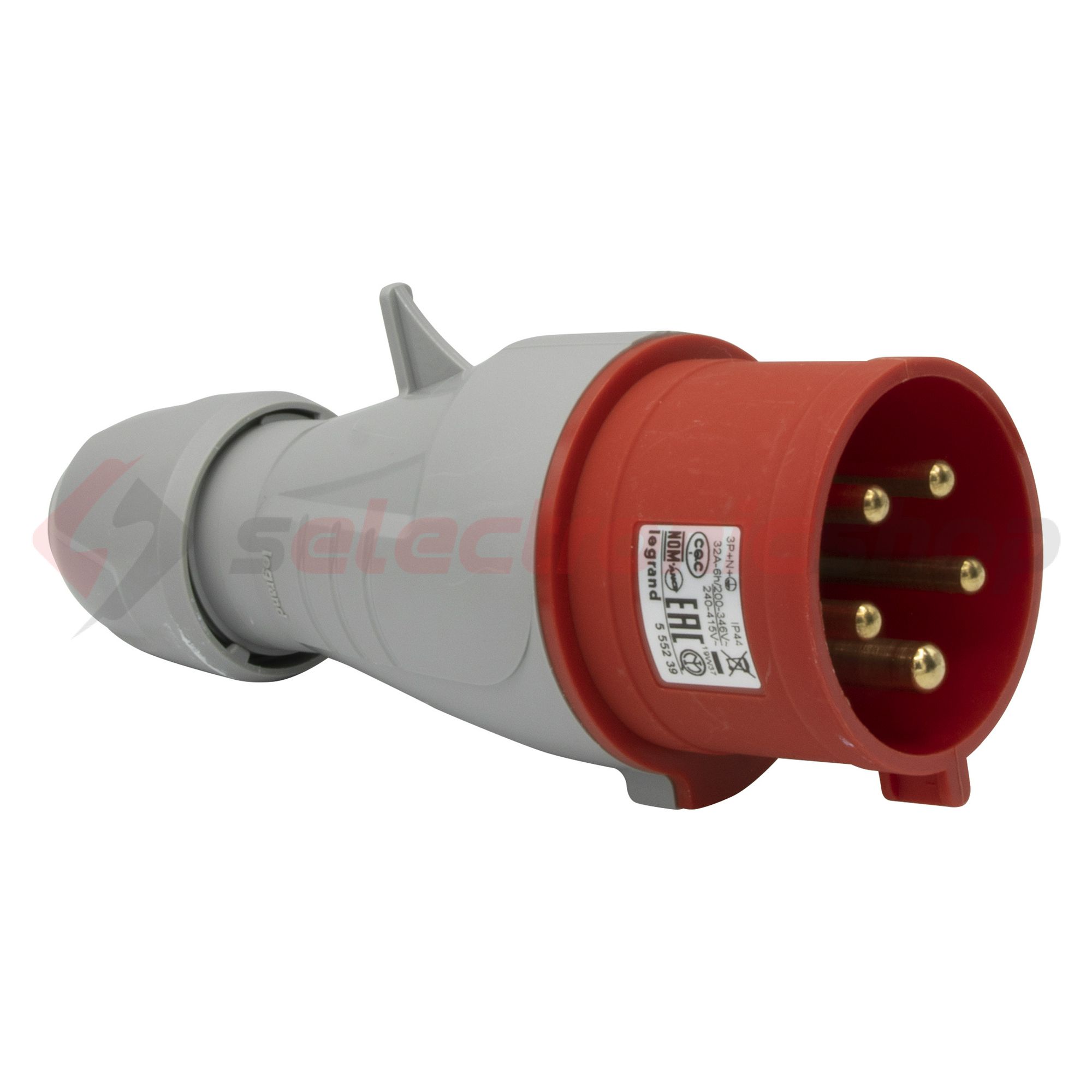 Ipari dugvilla lengő 3P+N+E 32A 380-415V(50+60Hz) piros IP44 műanyag P17 Tempra PRO LEGRAND - 555239