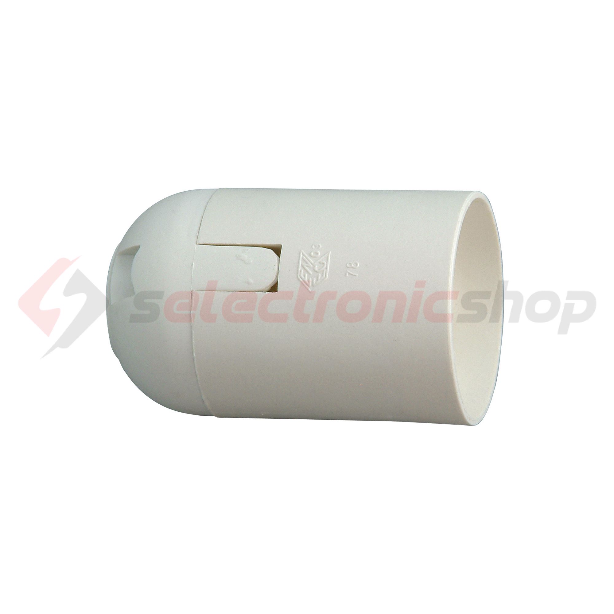 Izzólámpa foglalat pattintós lengő E27 csavaros műanyag fehér Kopp - 210501009