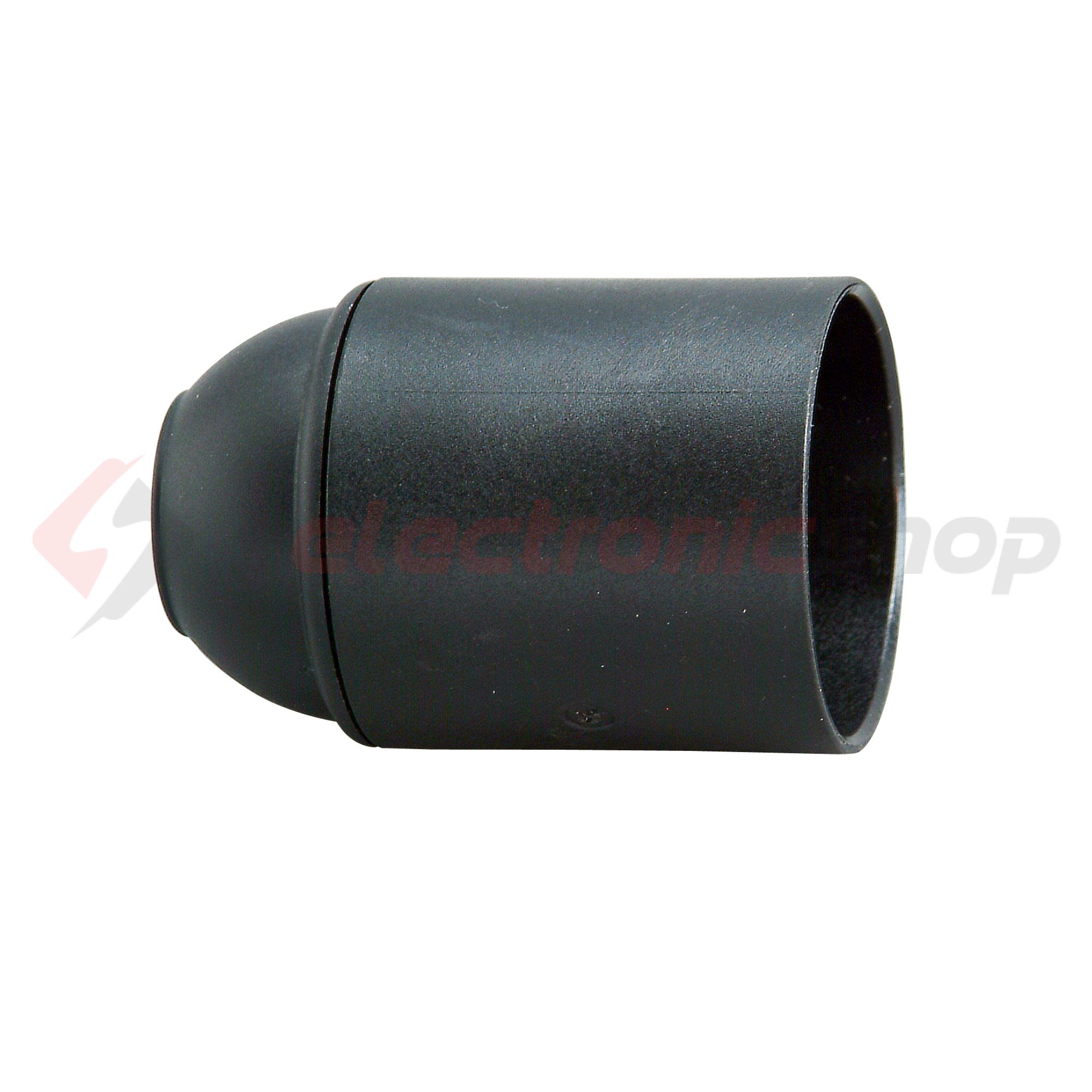 Izzólámpa foglalat pattintós lengő E27 dugaszolható műanyag fekete Kopp - 210515000