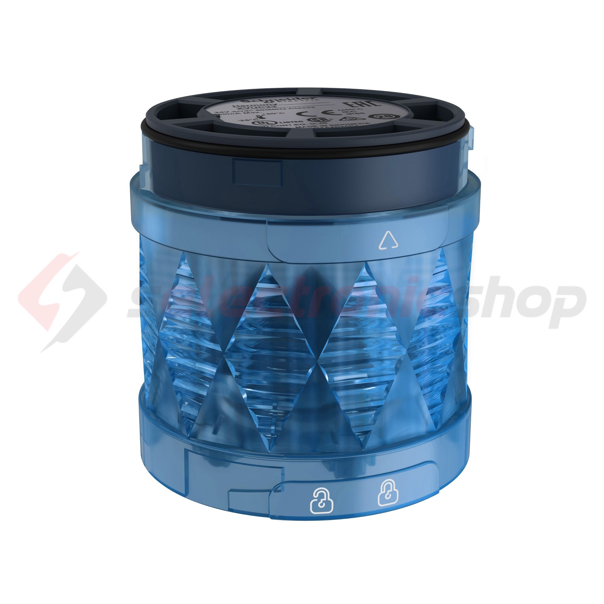 Jelzőoszlop-világítómodul folyamatos kék 24V/AC50Hz 24V/DC LED IP65 Harmony XVU-C Schneider - XVUC26