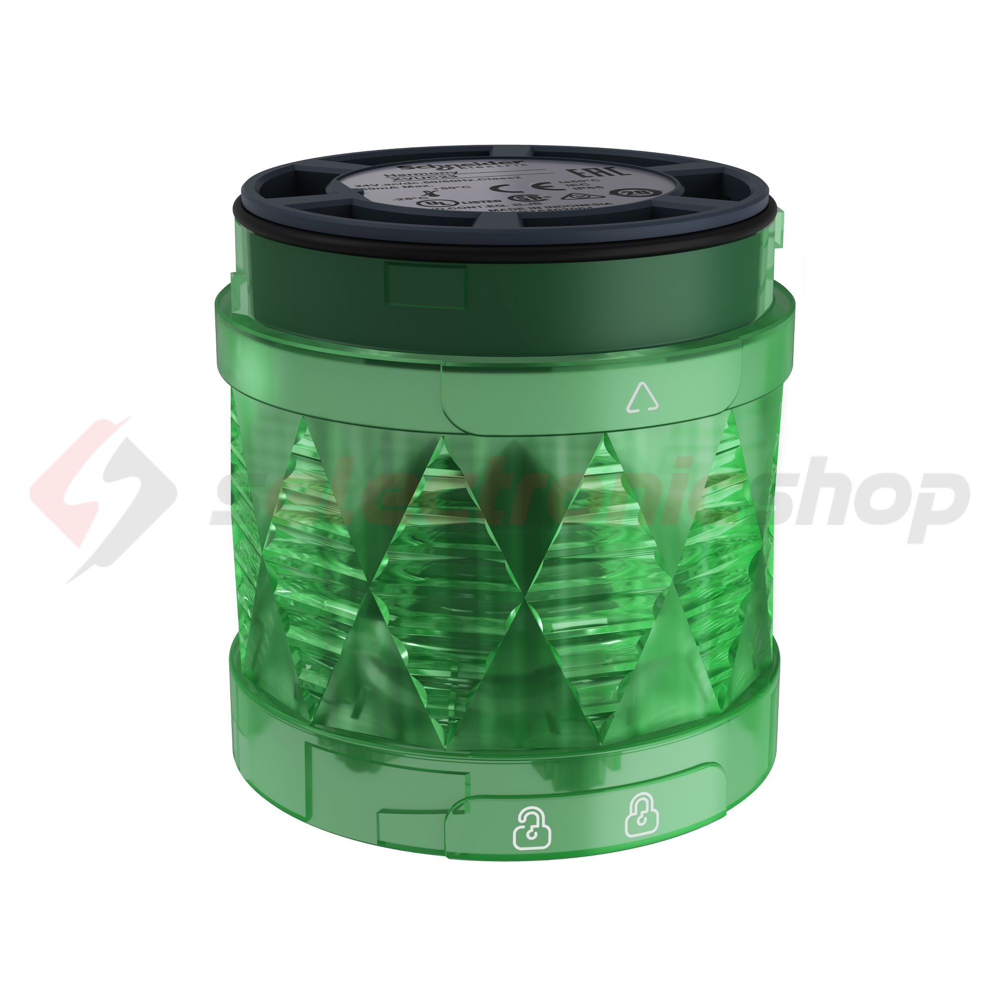 Jelzőoszlop-világítómodul folyamatos zöld 24V/AC50Hz 24V/DC LED IP65 Harmony XVU-C Schneider - XVUC23