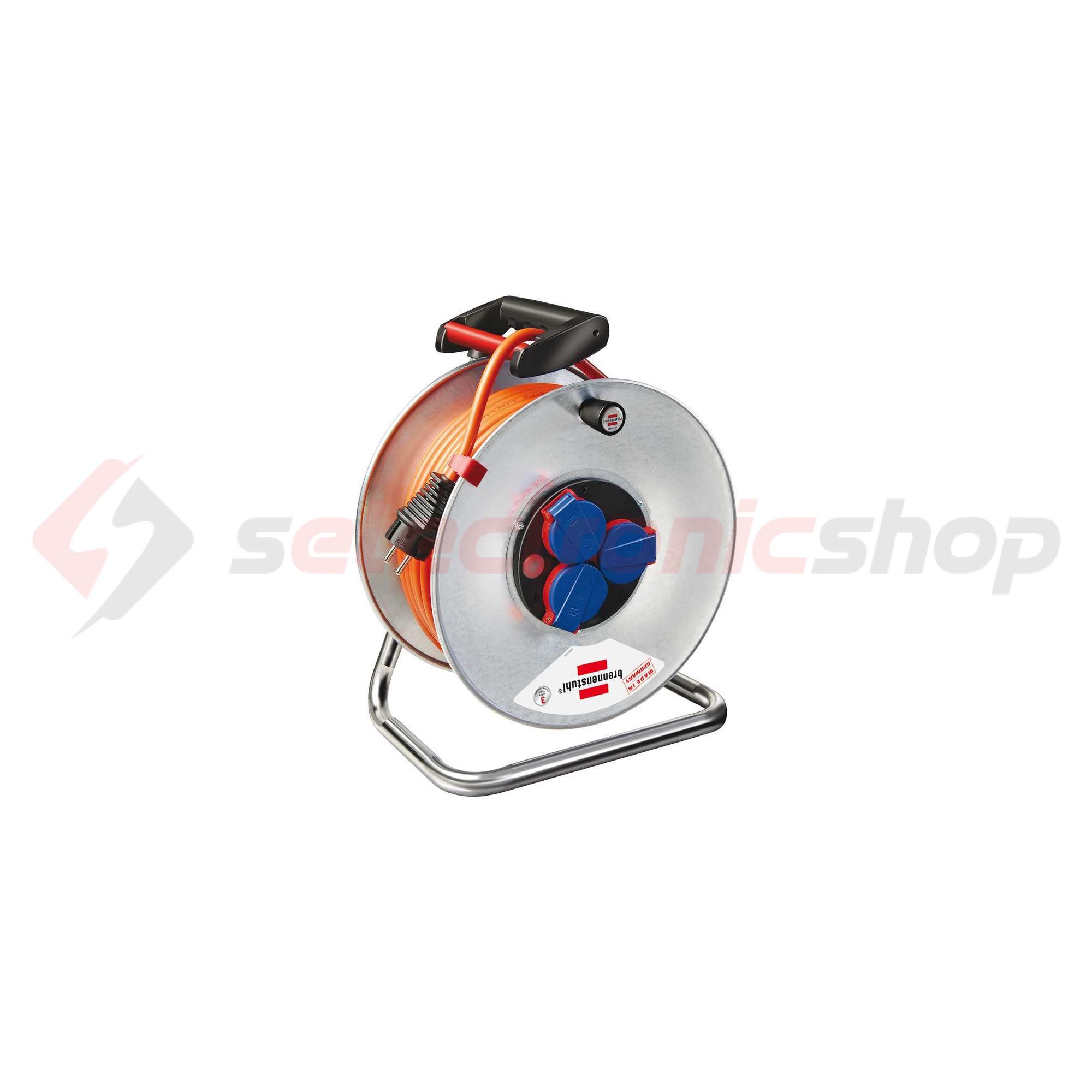 Kábeldob AT-N07V3V3-F acéllemez 25m 1.5mm2/ 3x 3-CEE IP44 BAT LECTRA - 1198328025