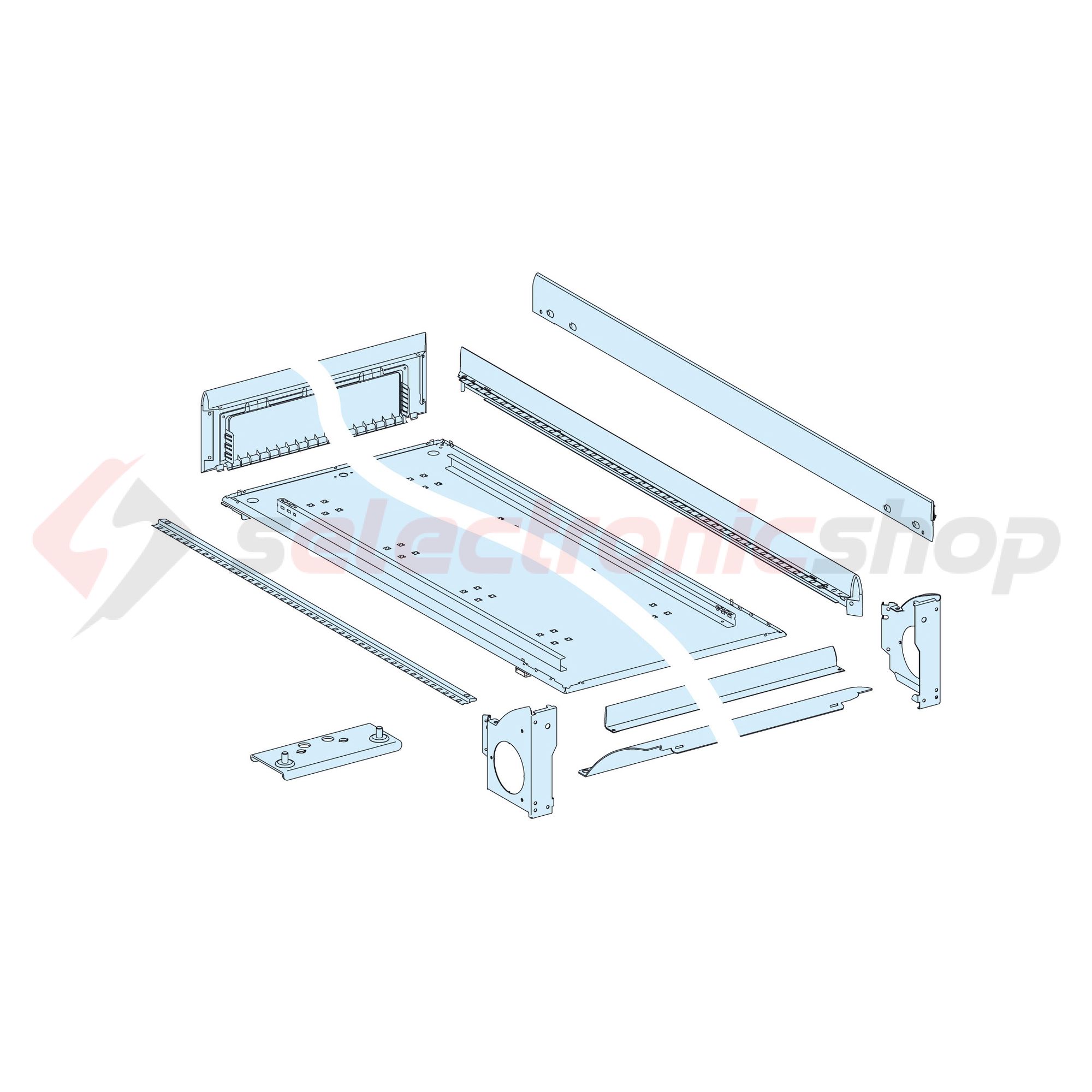Kábelszekrény álló 33M 300mm-sz 1830mm-ma 205mm-mé acél fehér 9001-RAL Prisma G Schneider - LVS08274