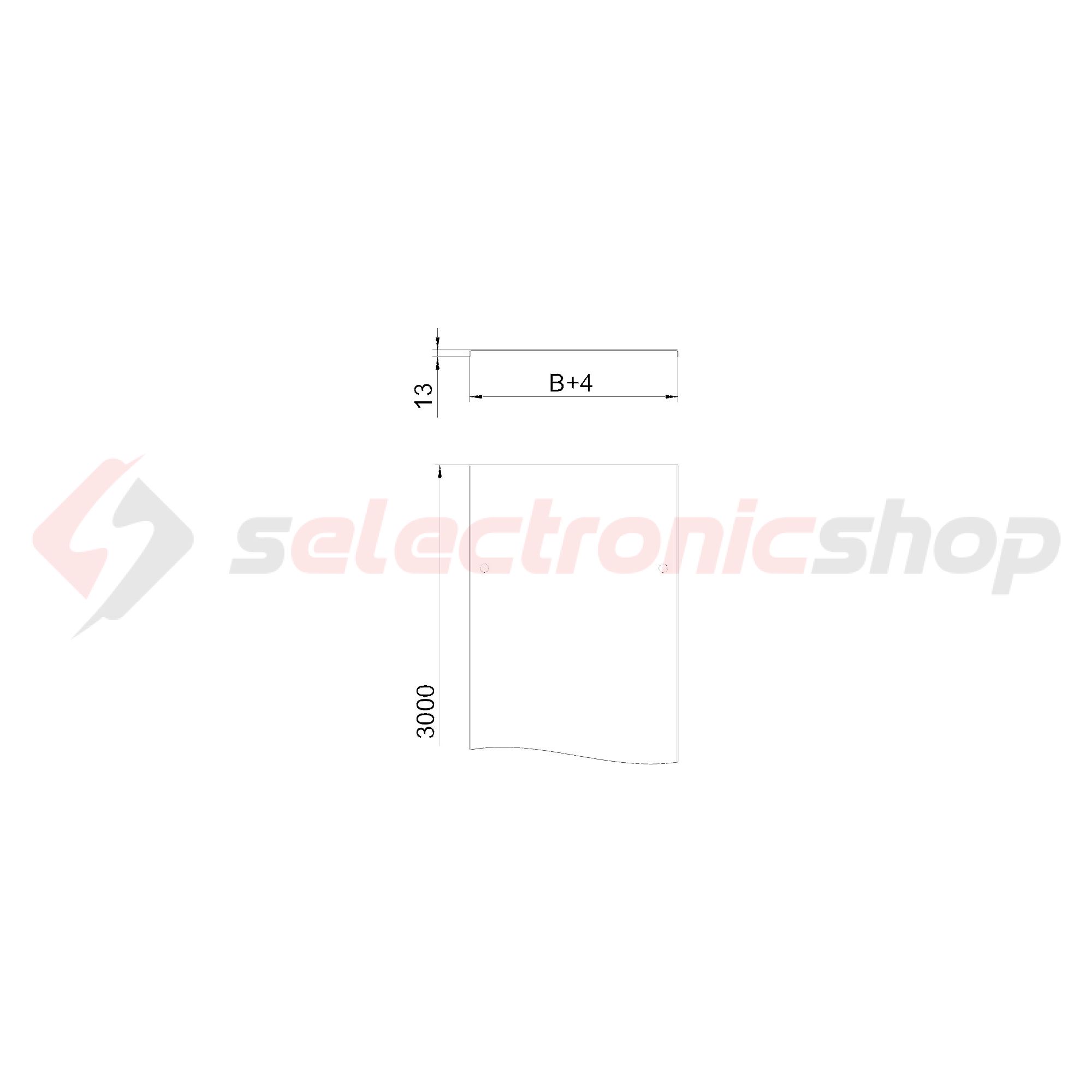 Kábeltálca fedél 200mm-sz 3000mm szalaghorganyzott fordítóreteszes DRL 200 FS OBO-BETTERMANN - 6052207