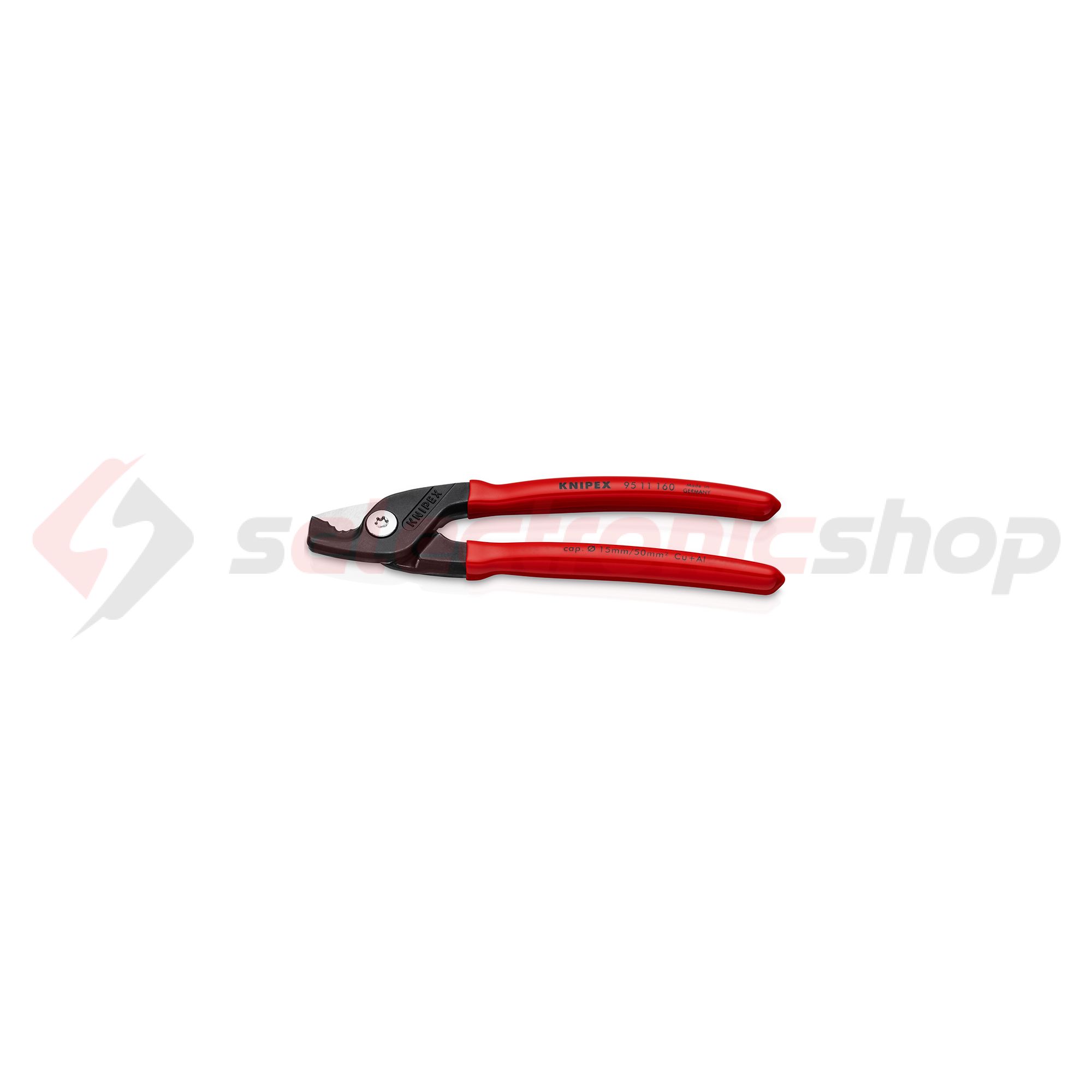Kábelvágó mechanikus egykezes 15mm-max. kábelátmérő 50mm2-max. 160mm-hossz StepCut KNIPEX - 9511160