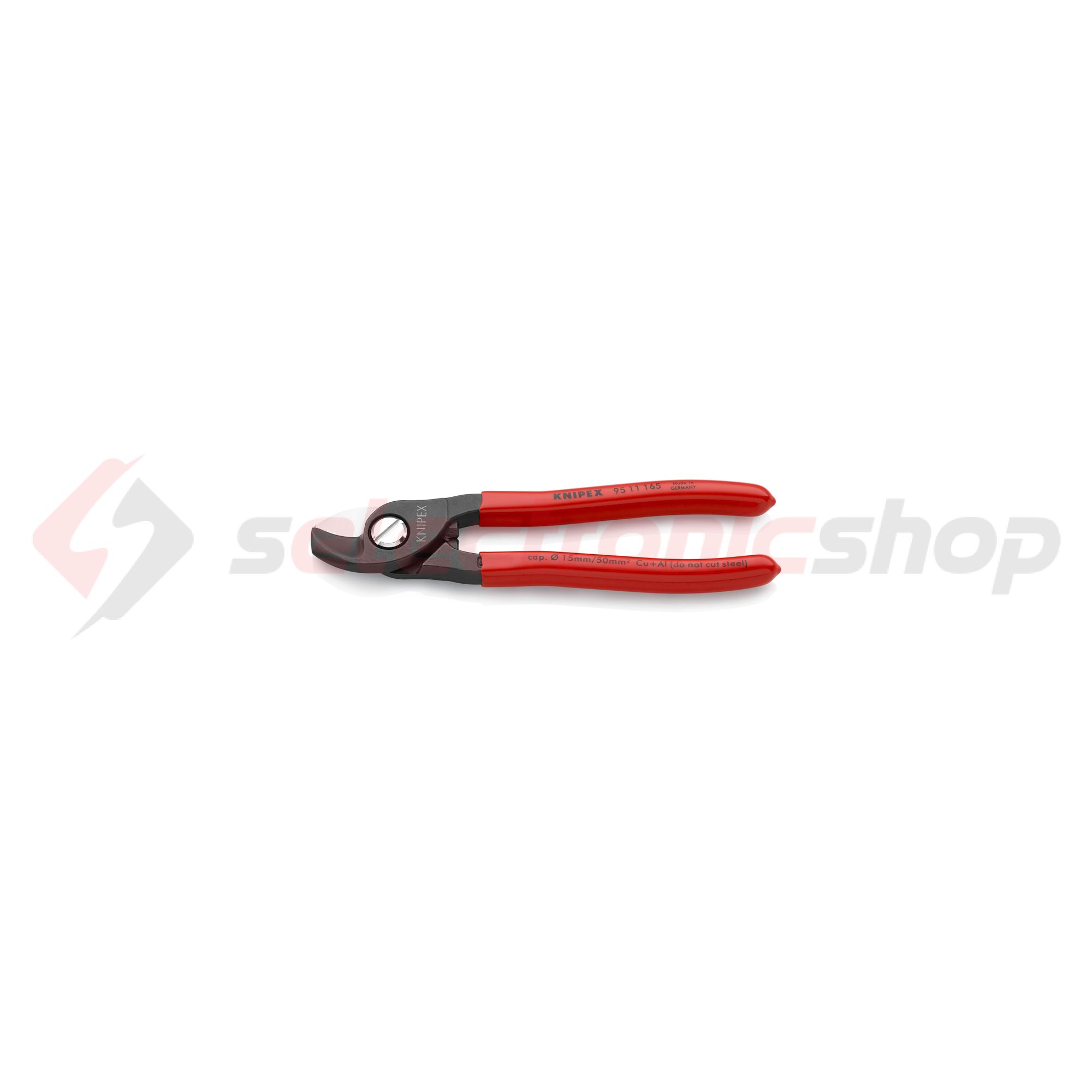 Kábelvágó mechanikus egykezes 15mm-max. kábelátmérő 50mm2-max. 165mm-hossz KNIPEX - 9511165