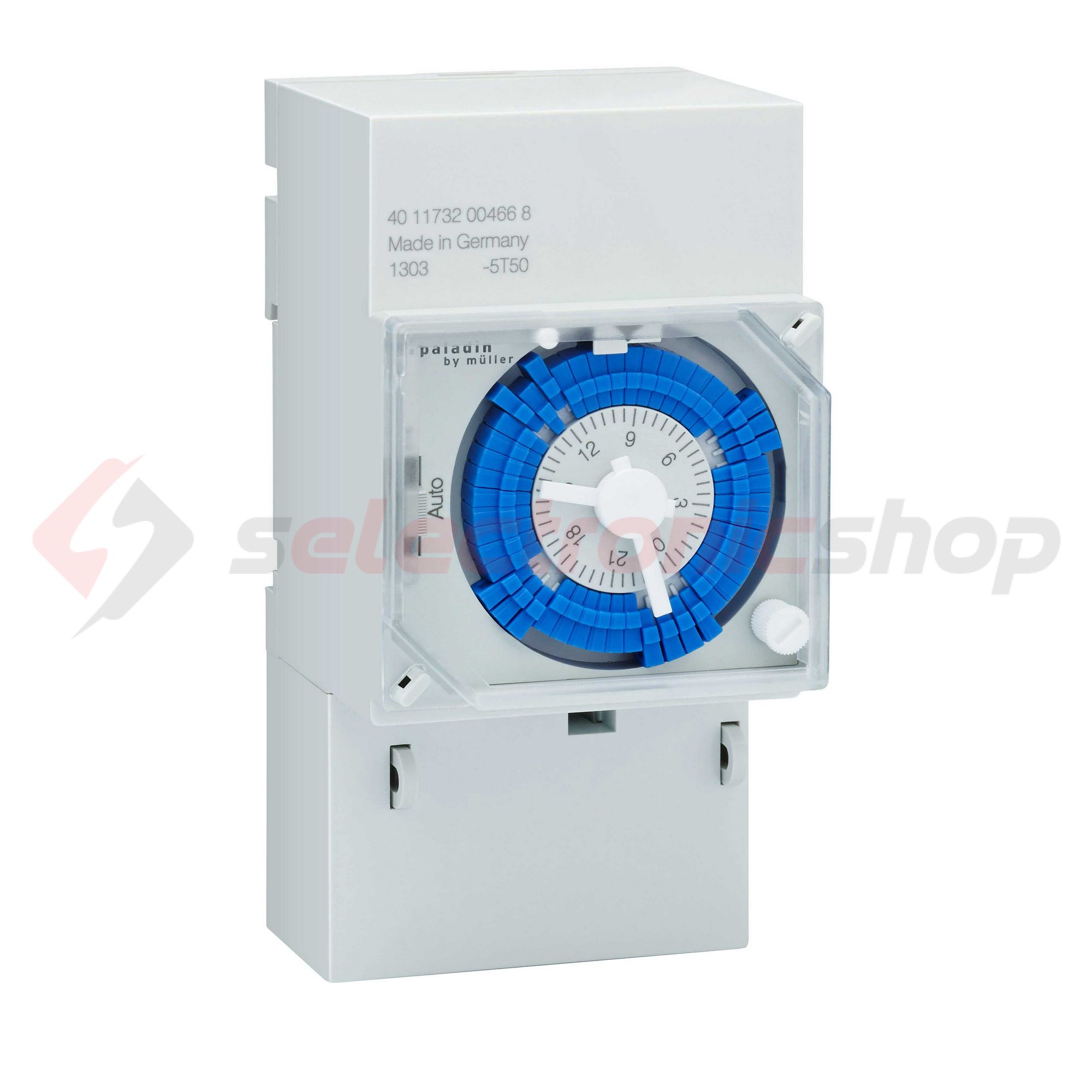 Kapcsolóóra sorolható analóg 2000W kvarc 1csatorna napi heti 3M 16A 131 420 Paladin Hugo Müller - 131420