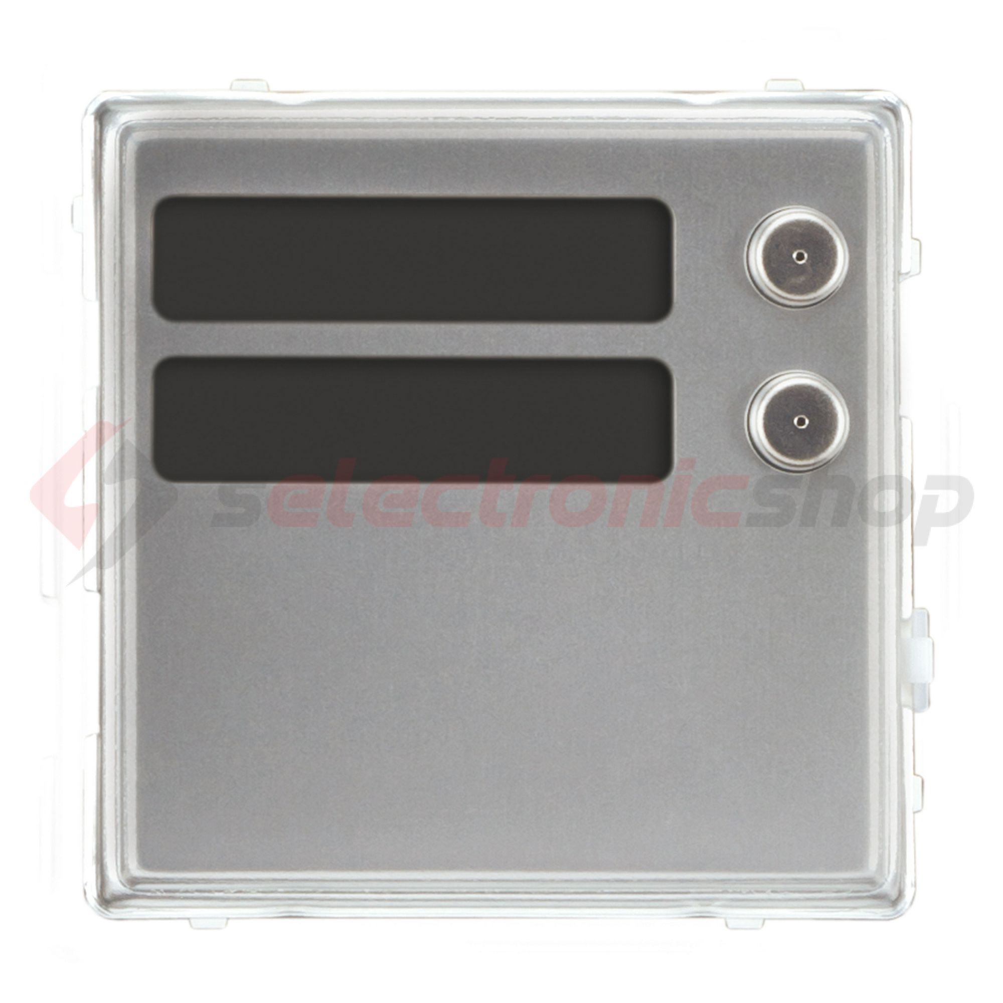 Kaputábla hívómodul 2-gomb IP42 süllyesztett téglalap alumínium nemesacél Sinthesi S2 URMET - 1148/12