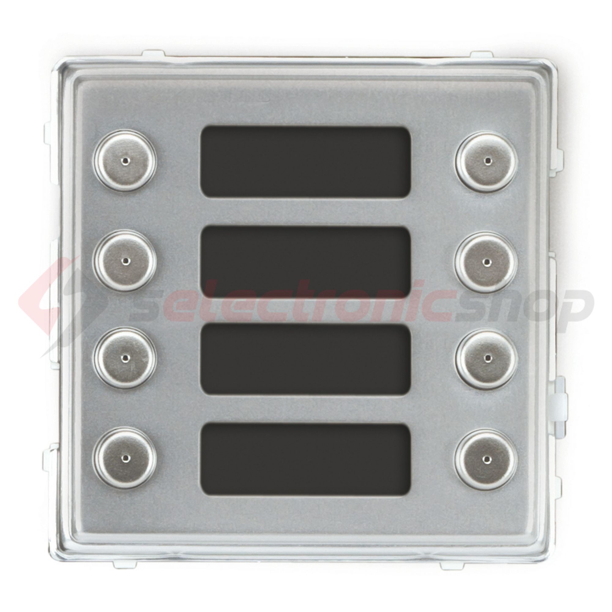 Kaputábla hívómodul 2x4-gomb IP42 süllyesztett téglalap alumínium nemesacél Sinthesi S2 URMET - 1148/18