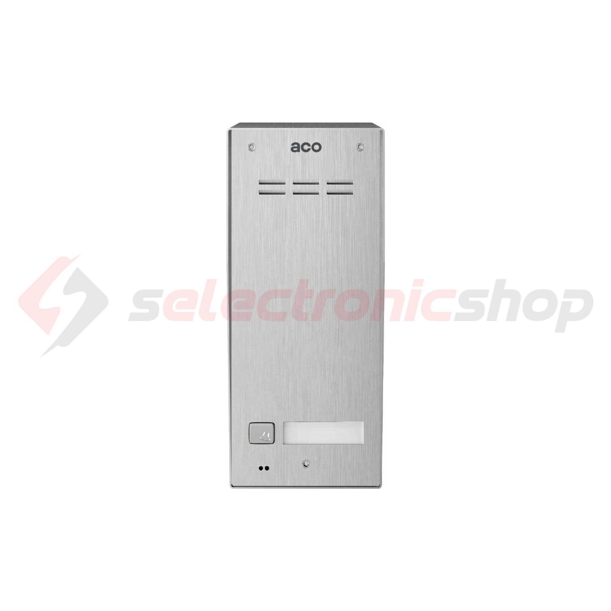 Kaputelefon kaputábla audió 1lakás RFID falonkívüli 2-erű 1hívógomb nemesacél moduláris ACO - FAM-P-1NPACC NT
