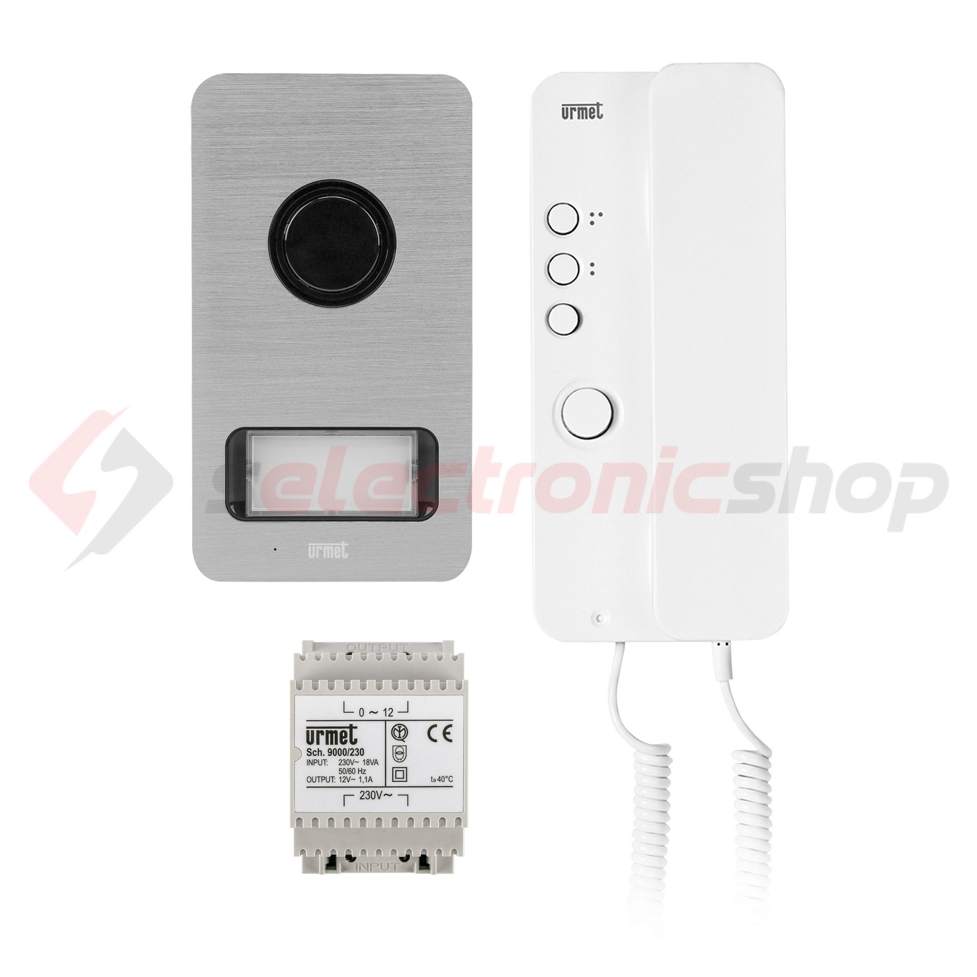 Kaputelefon készlet 4+n audió 1122/1+1150/1+9000/230 1-lakás Mikra+Miro URMET - 1122/601