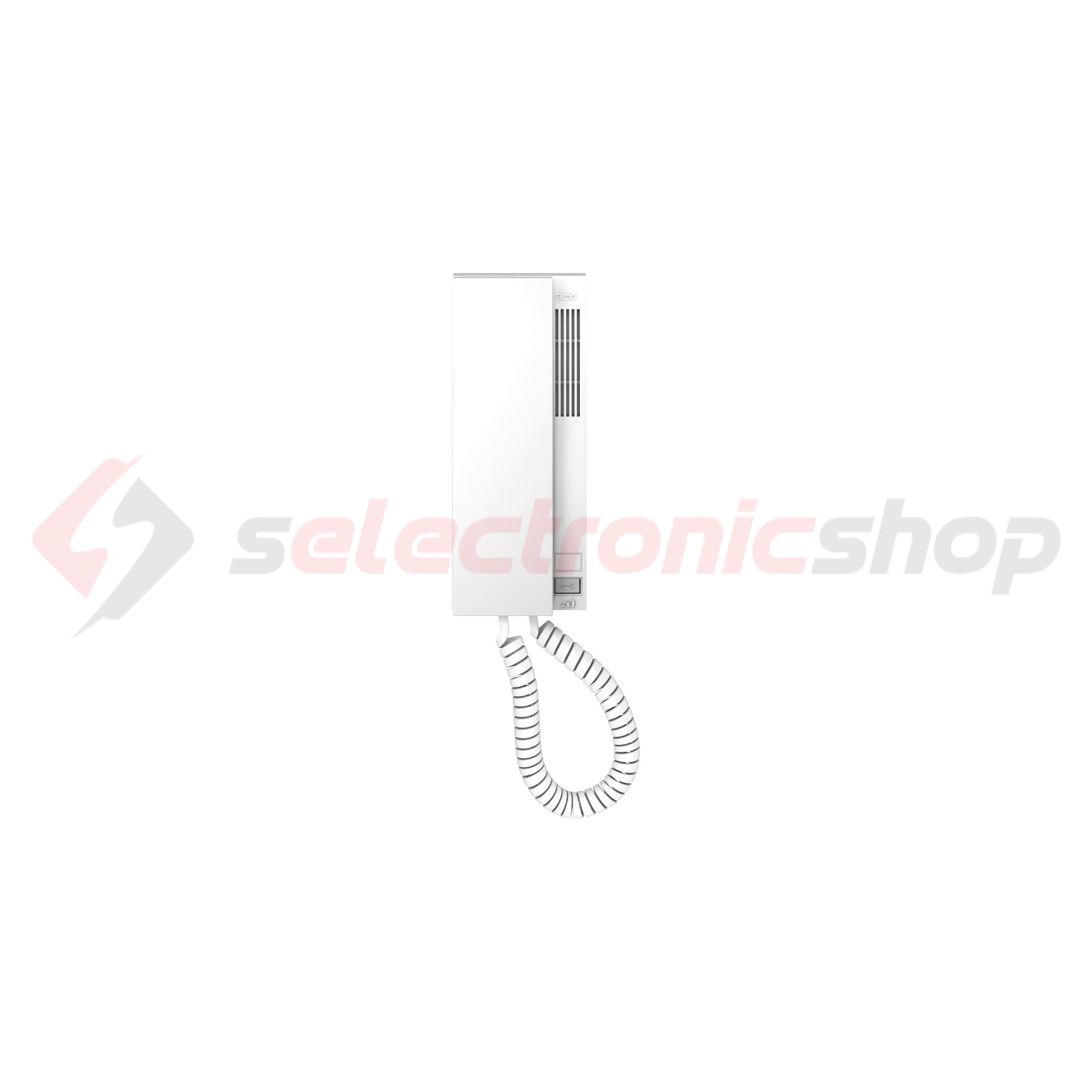 Kaputelefon lakáskészülék audio digitális 2vezeték 1gomb kaputelefon (kétirányú) fali fehér ACO - INS-UP720BX