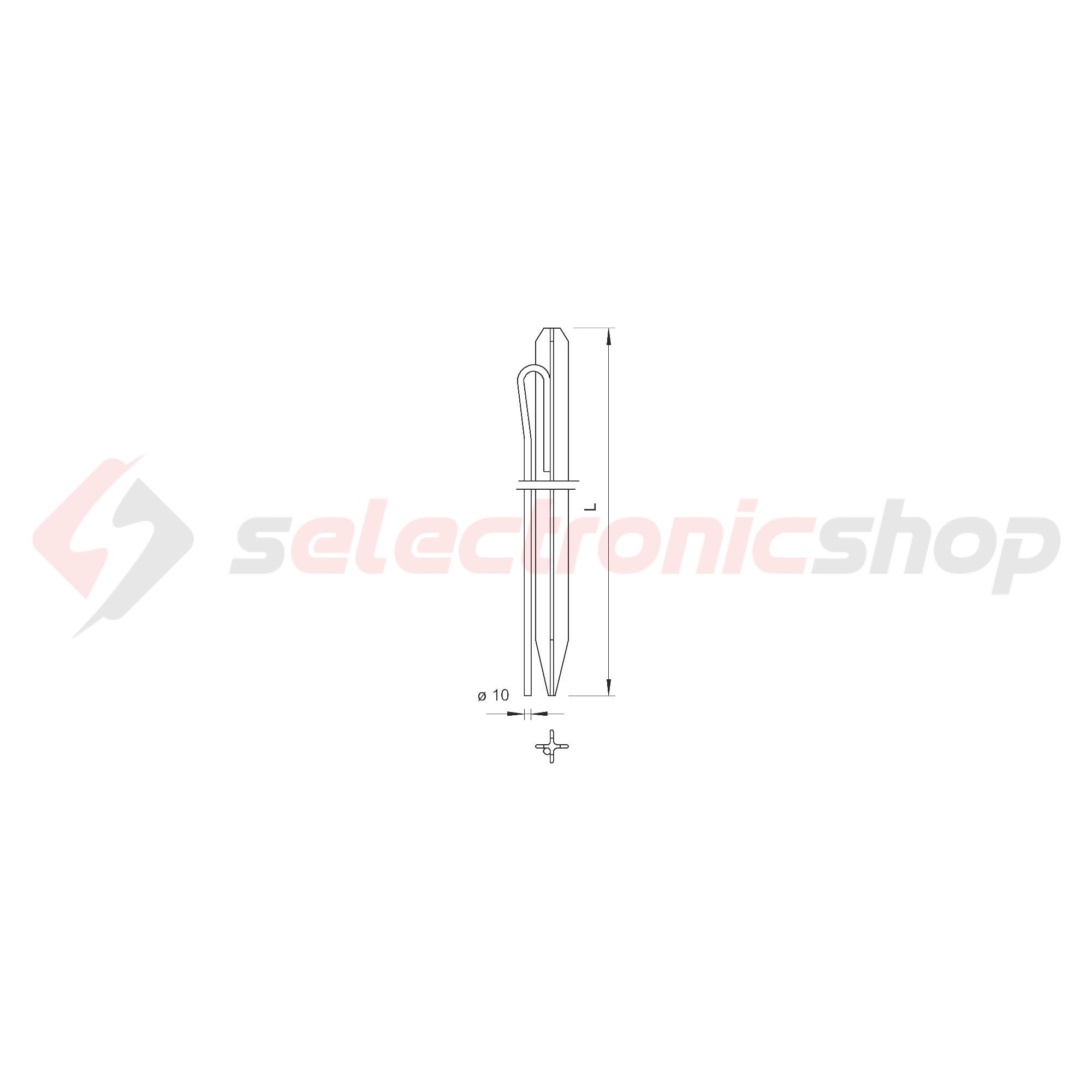 Keresztföldelő körvezetős merítetten horganyzott acél 2000mm 213 2000 F OBO-BETTERMANN - 5003784