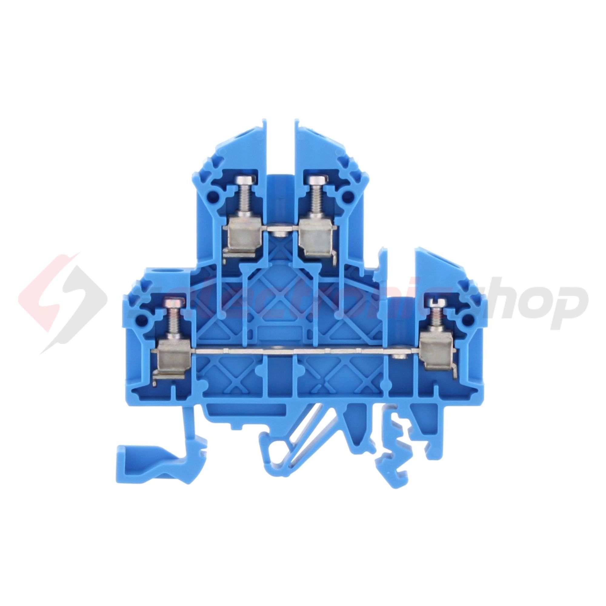 Kétszintes sorkapocs 2,5mm2 TS32/35 24A 500V csavaros kék RKD2,5 CONTA-CLIP - 1206.5