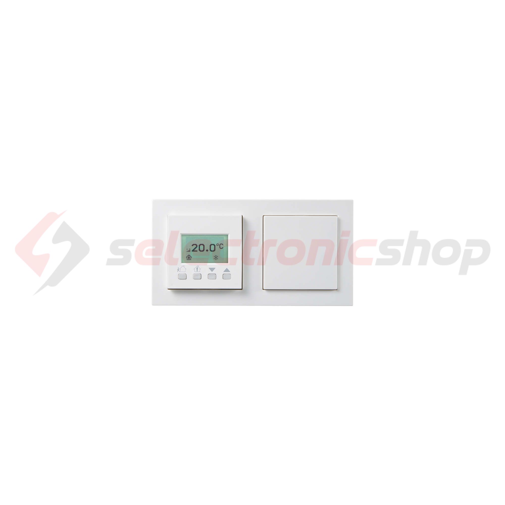 Kezelő hőérzékelő terem Modbus 0-50°C IP30 WRF06 LCD DO2R RS485 IType1 Gira E2 Thermokon - 406192