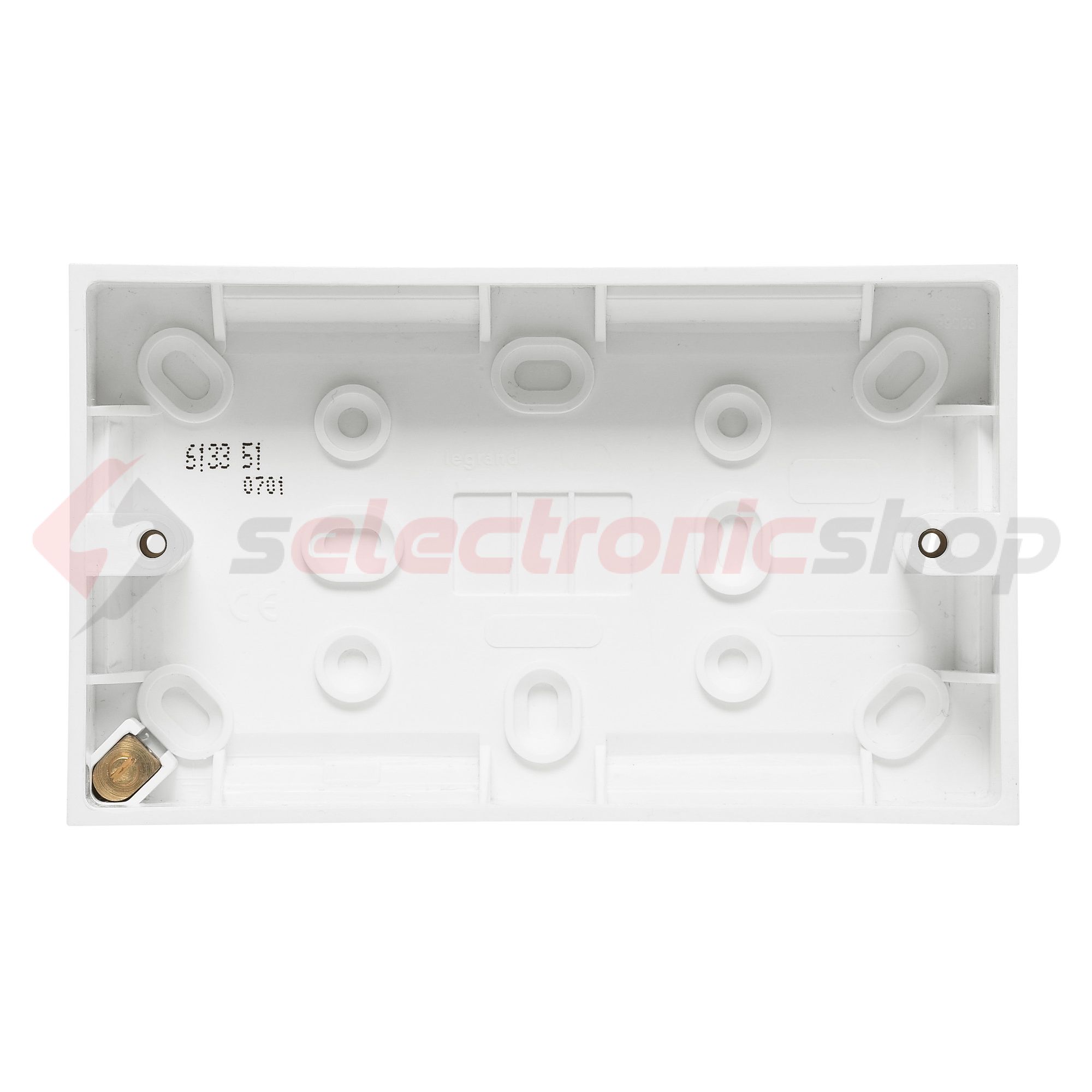 Kiemelődoboz BS 5733 2-es vízszintes és függőleges fehér műanyag LEGRAND - 613351