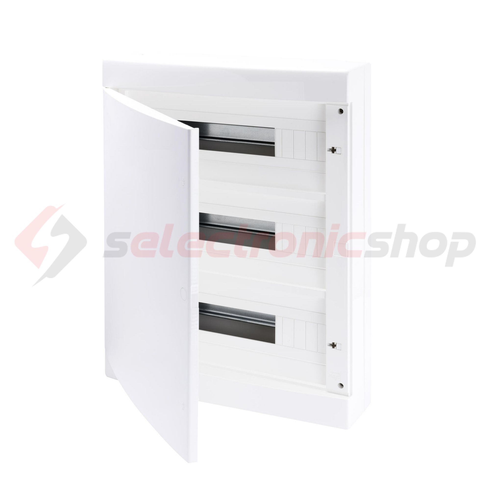 Kiselosztó 2xPE/N műanyag 3x 18M falonkívüli fehér IP40 teli ajtó 40CD GEWISS - GW40071BD