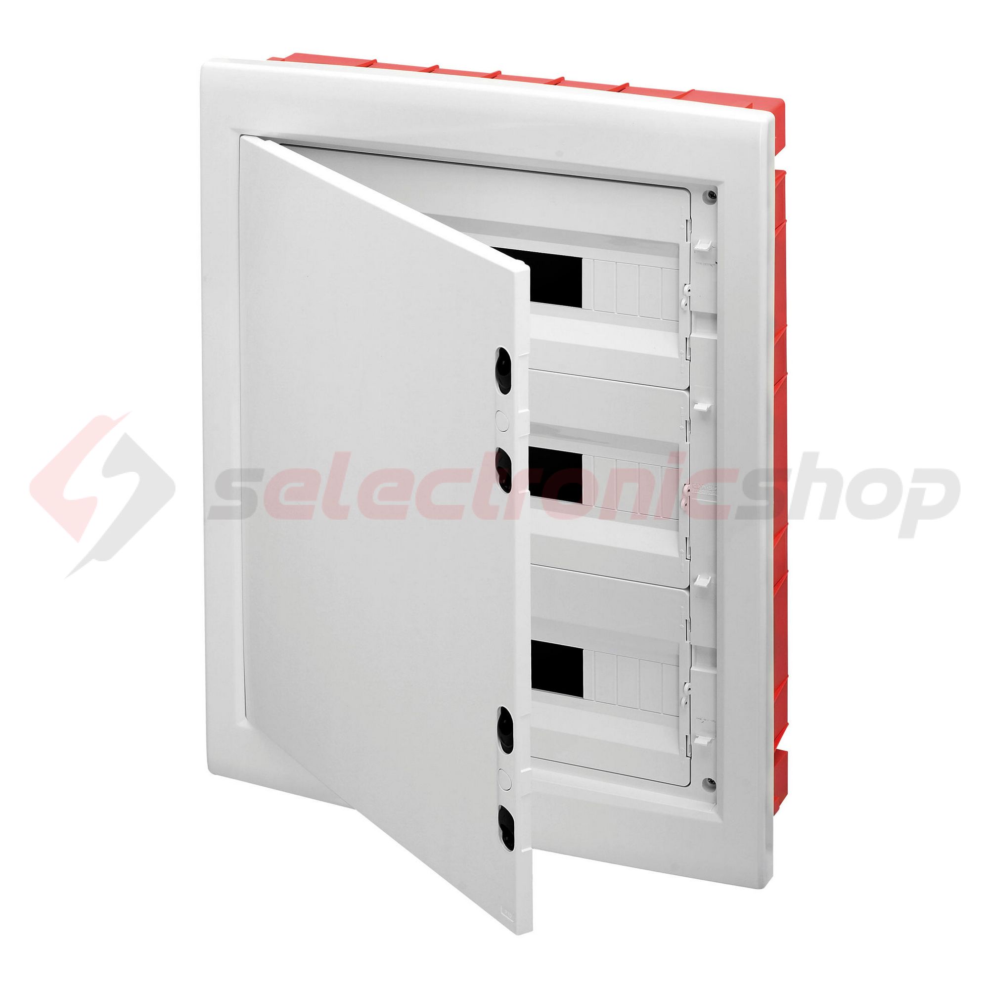 Kiselosztó 2xPE/N műanyag 3x 18M süllyesztett fehér IP40 teli ajtó 40CDi GEWISS - GW40890BD