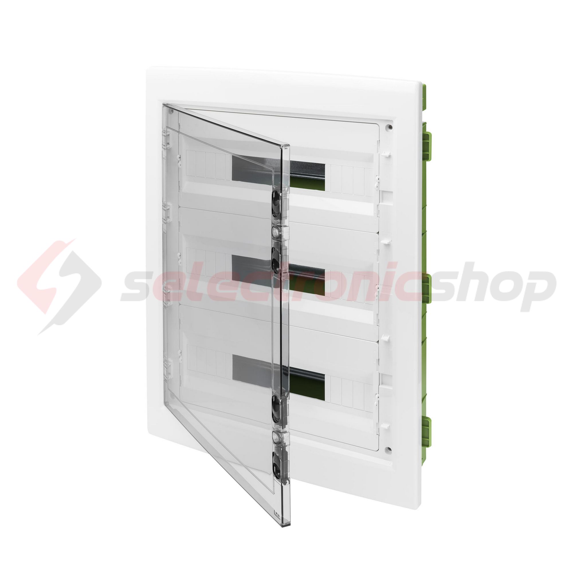 Kiselosztó 3x 18M üreges falba fehér IP40 átlátszó kivágott ajtó 40CDi GEWISS - GW40610PM