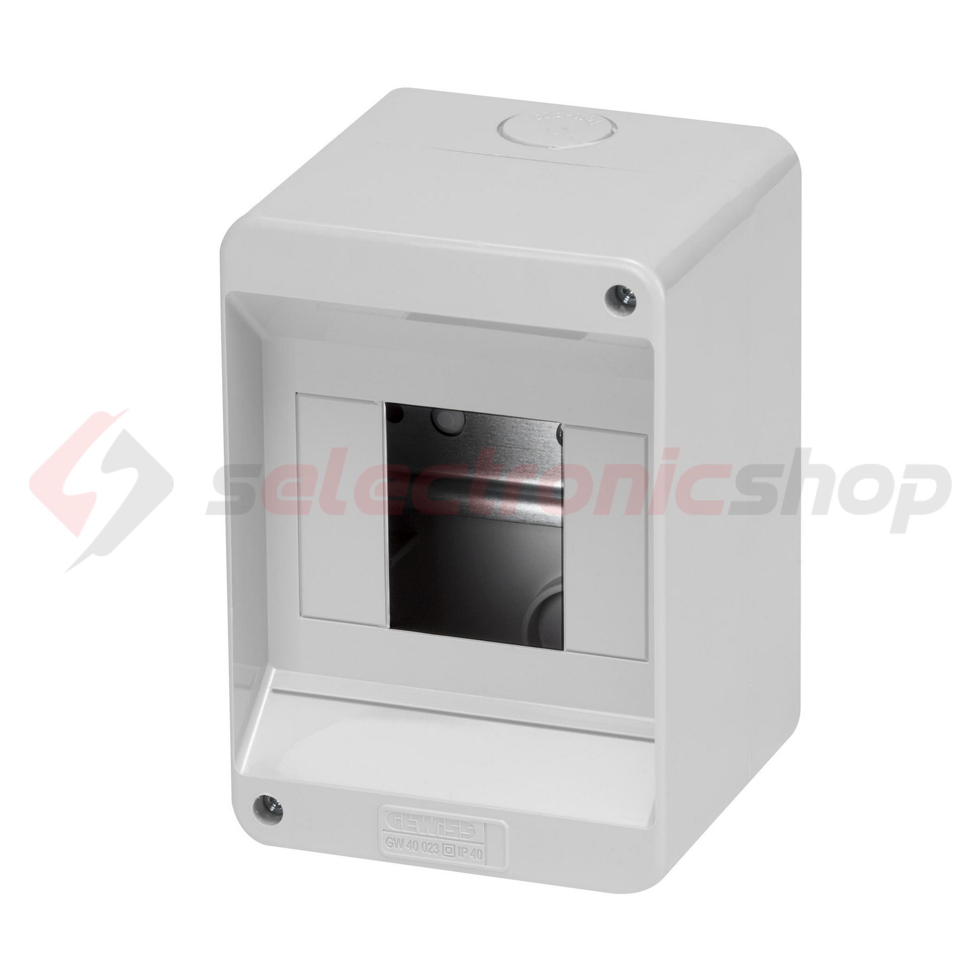 Kiselosztó ajtó nélkül műanyag 1x 4M falonkívüli szürke IP40 kivágott 40CDK GEWISS - GW40023