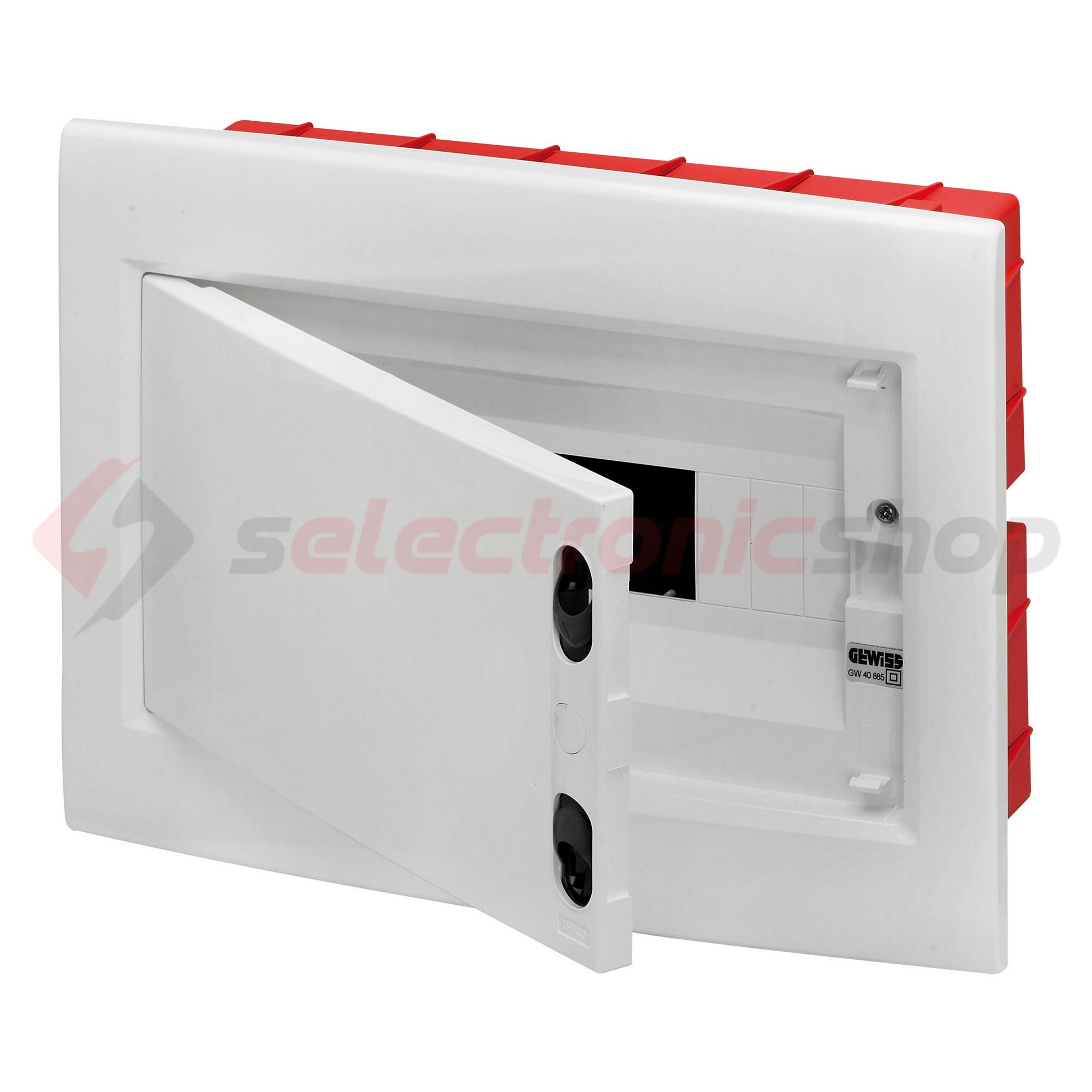 Kiselosztó műanyag 1x 6M süllyesztett fehér IP40 teli ajtó 40CDi GEWISS - GW40883