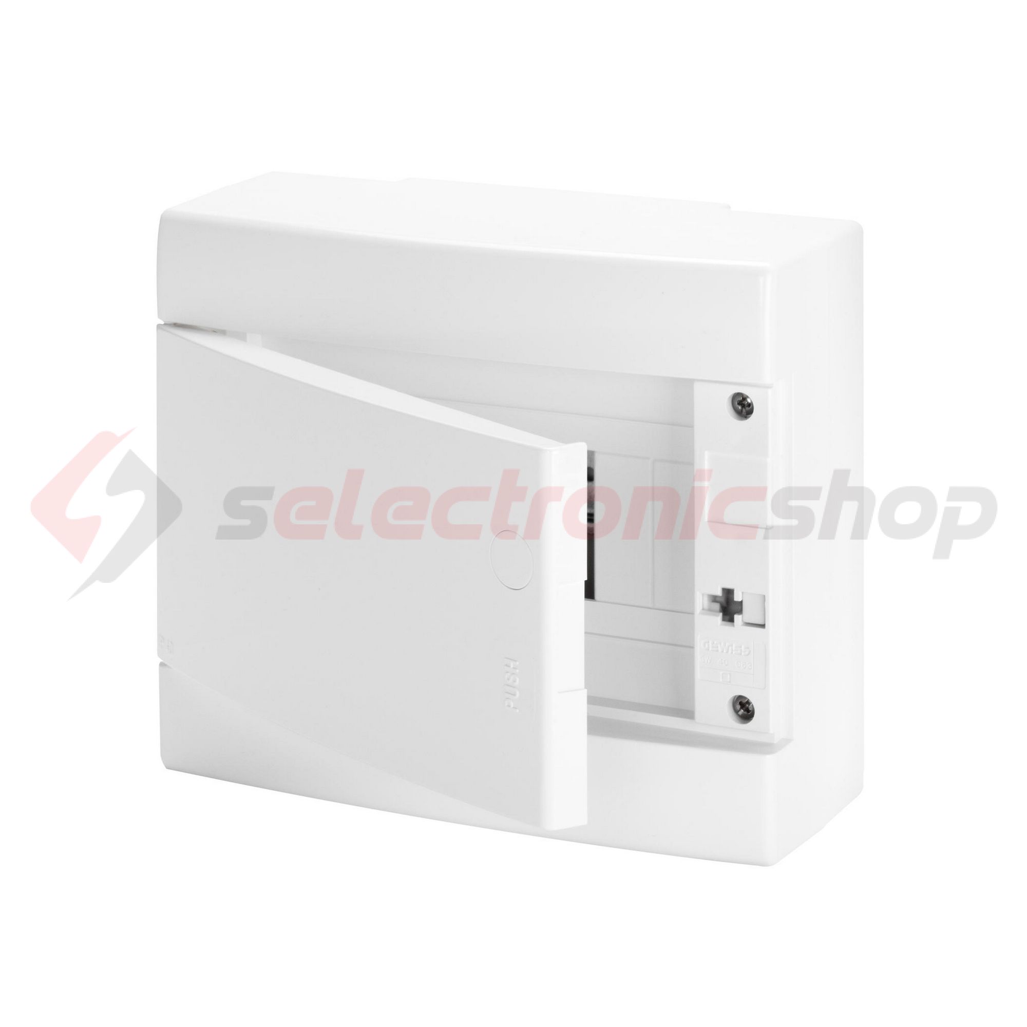 Kiselosztó PE/N műanyag 1x 12M falonkívüli fehér IP40 teli ajtó 40CD GEWISS - GW40065BS