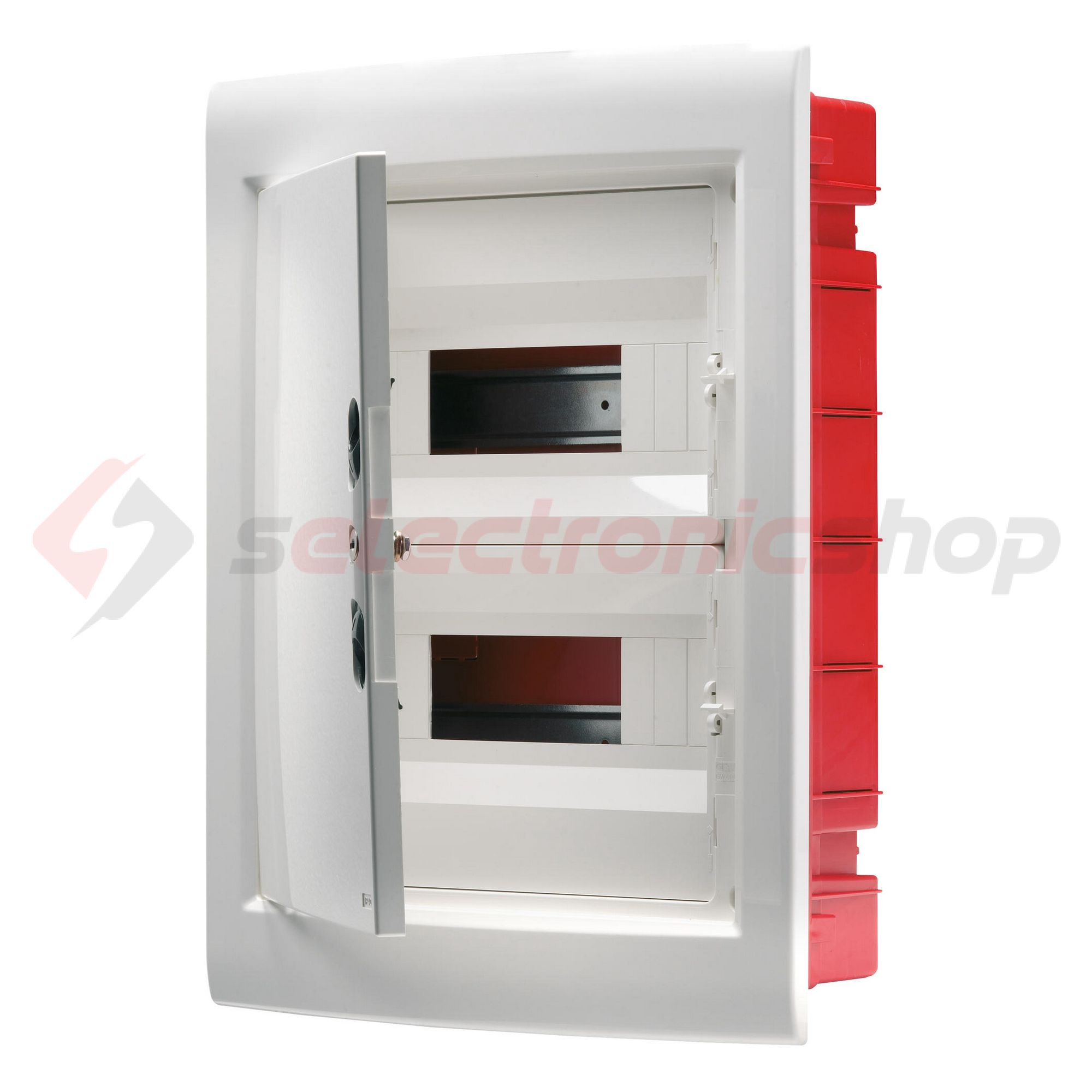 Kiselosztó PE/N műanyag 2x 18M süllyesztett fehér IP40 teli ajtó 40CDi GEWISS - GW40889BS