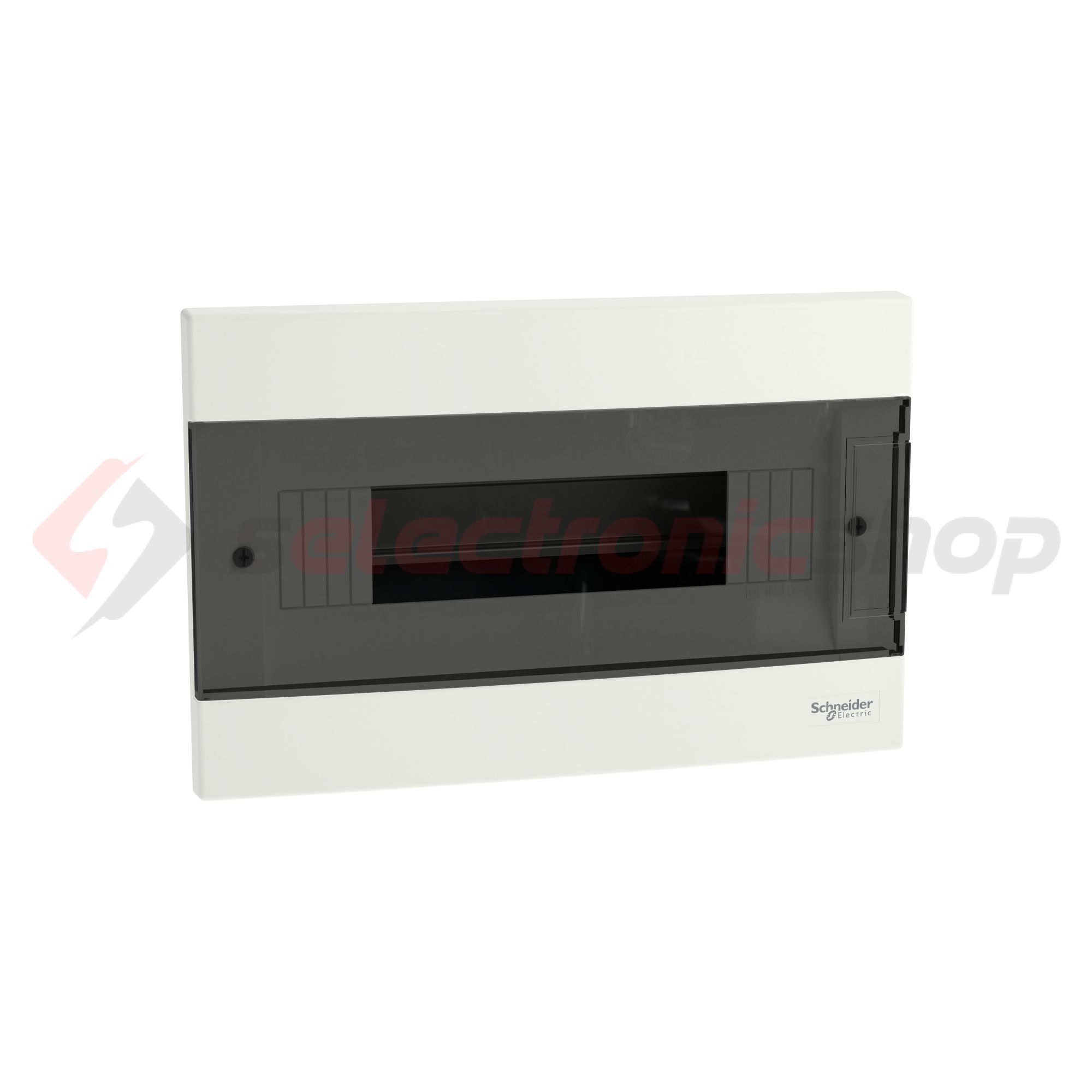 Kiselosztó PE/N-sínnel 1x 12M süllyesztett fehér IP40 átlátszó teli ajtó EASY9 EU Schneider - EZ9EUA112