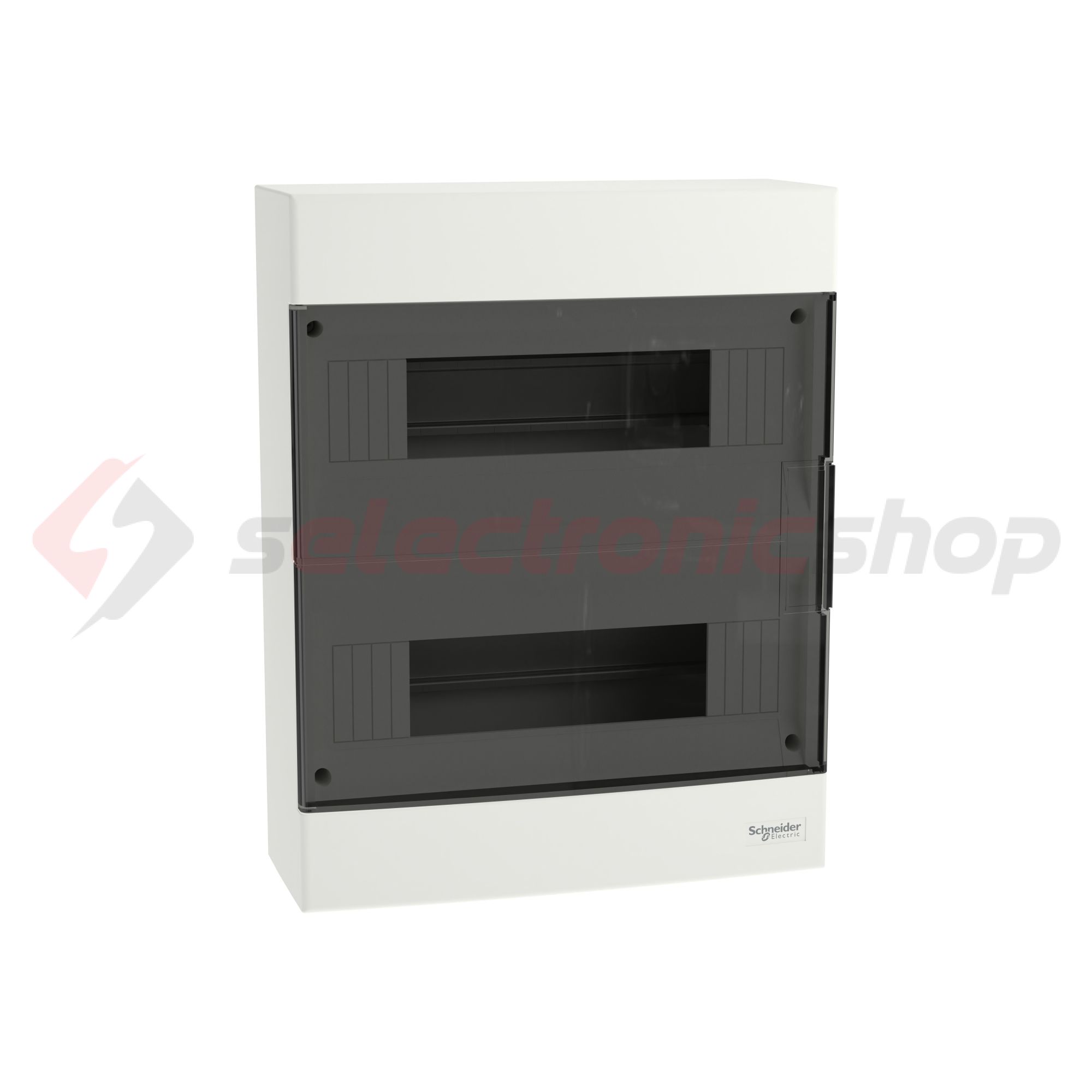 Kiselosztó PE/N-sínnel 2x 12M falonkívüli fehér IP40 átlátszó teli ajtó EASY9 EU Schneider - EZ9EUC212