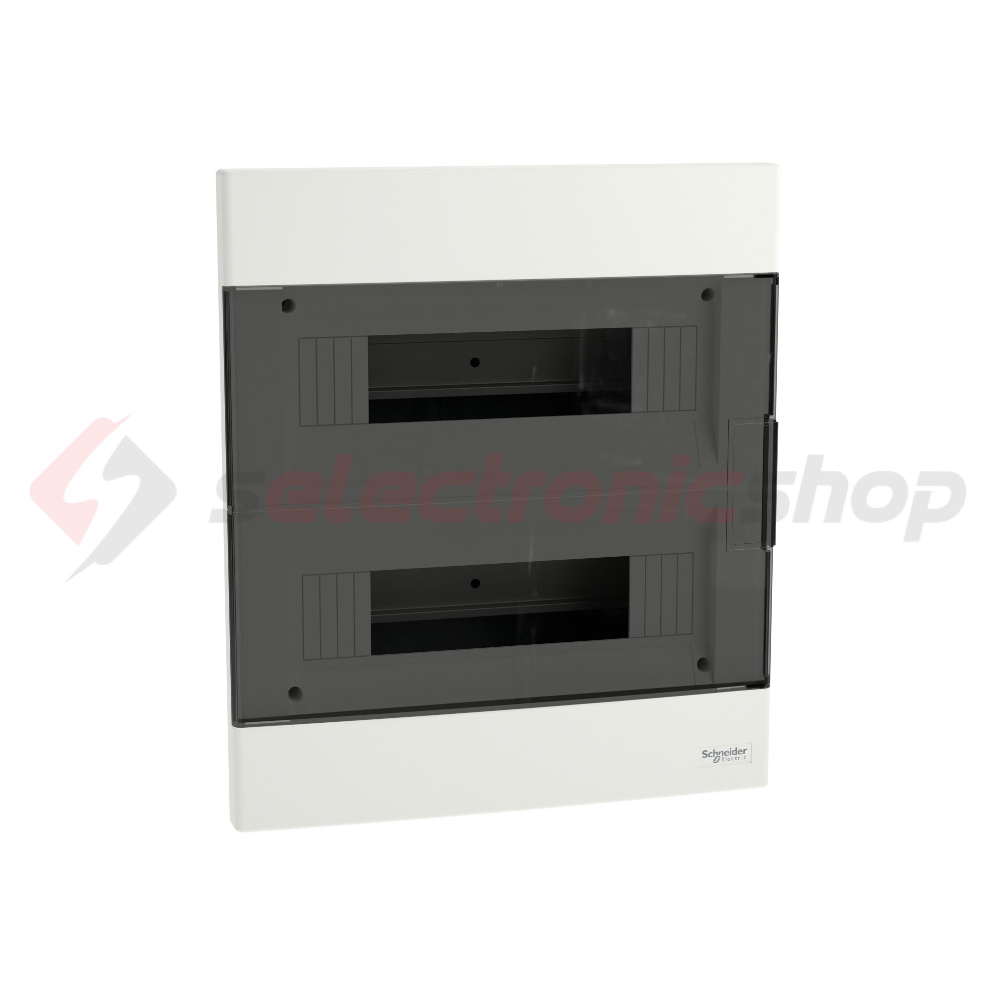 Kiselosztó PE/N-sínnel 2x 12M süllyesztett fehér IP40 átlátszó teli ajtó EASY9 EU Schneider - EZ9EUA212