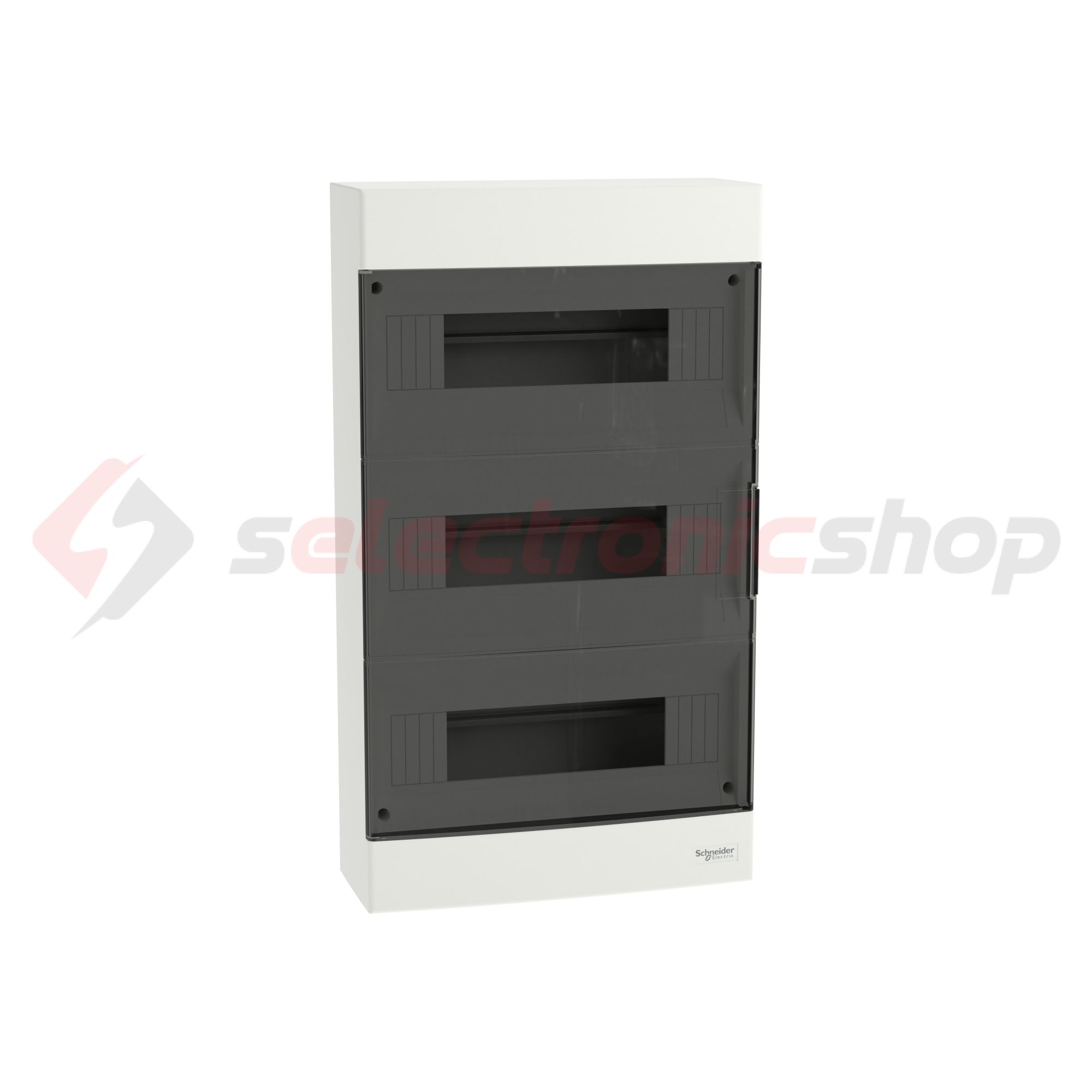 Kiselosztó PE/N-sínnel 3x 12M falonkívüli fehér IP40 átlátszó teli ajtó EASY9 EU Schneider - EZ9EUC312