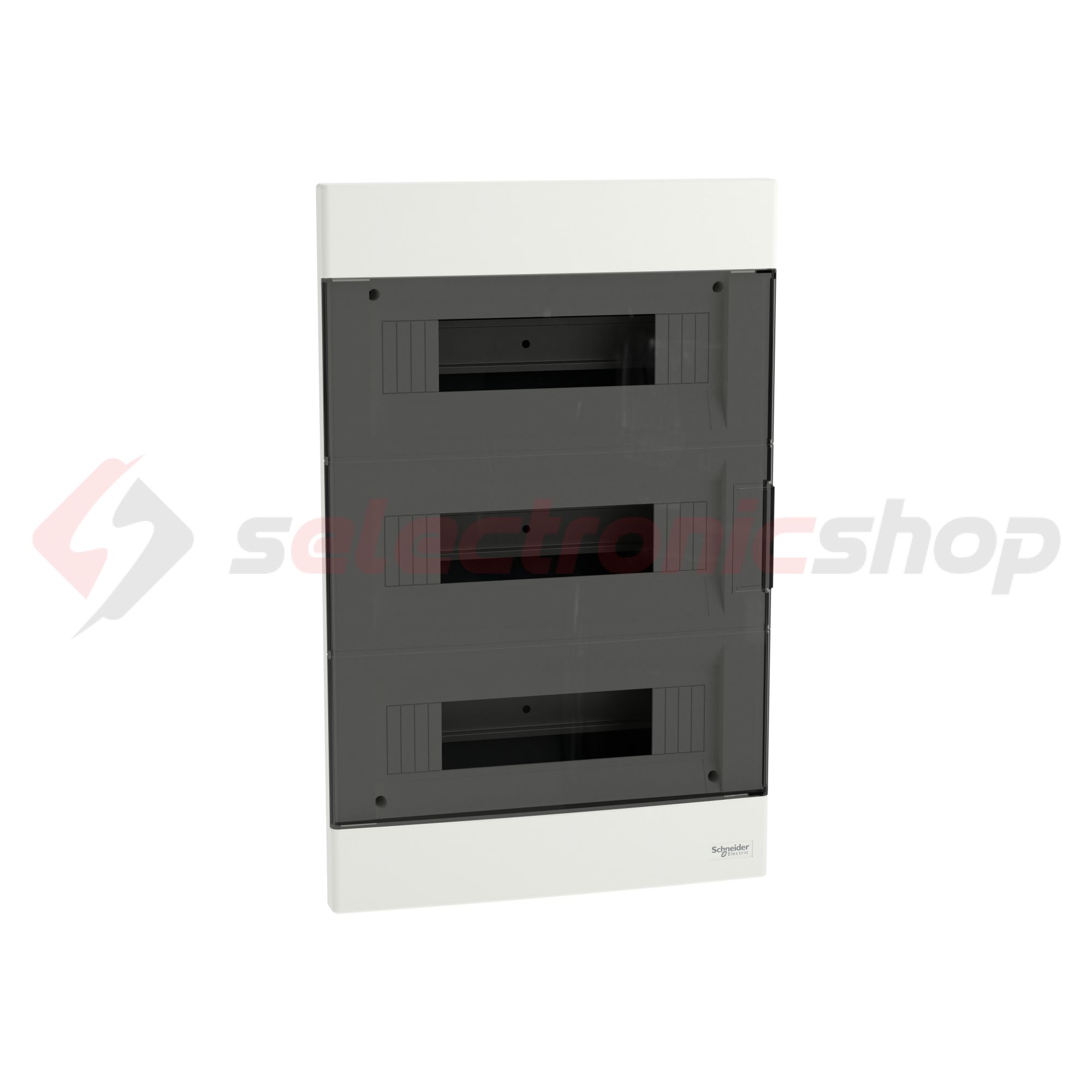 Kiselosztó PE/N-sínnel 3x 12M süllyesztett fehér IP40 átlátszó teli ajtó EASY9 EU Schneider - EZ9EUA312