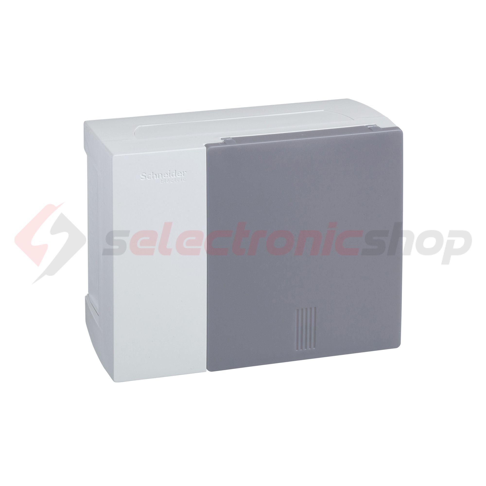 Kiselosztó PE/N-sínnel műanyag 1x 6M falonkívüli fehér IP40 átlátszó ajtó Mini Pragma Schneider - MIP12106T