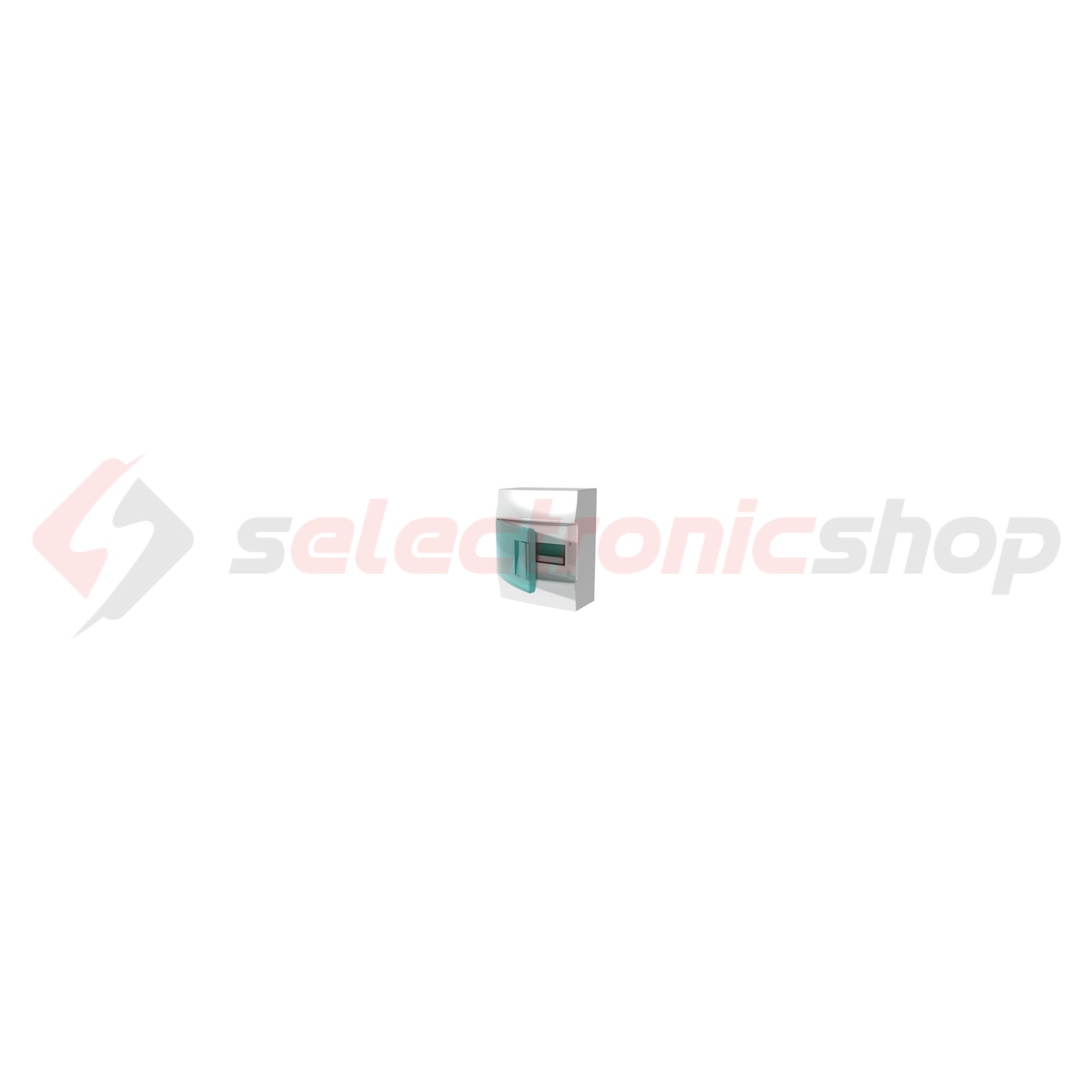 Kiselosztó PE/N-sínnel műanyag 1x 8M falonkívüli fehér IP41 átlátszó ajtó Mistral 41P08X12A ABB - 1SPE007717F0321