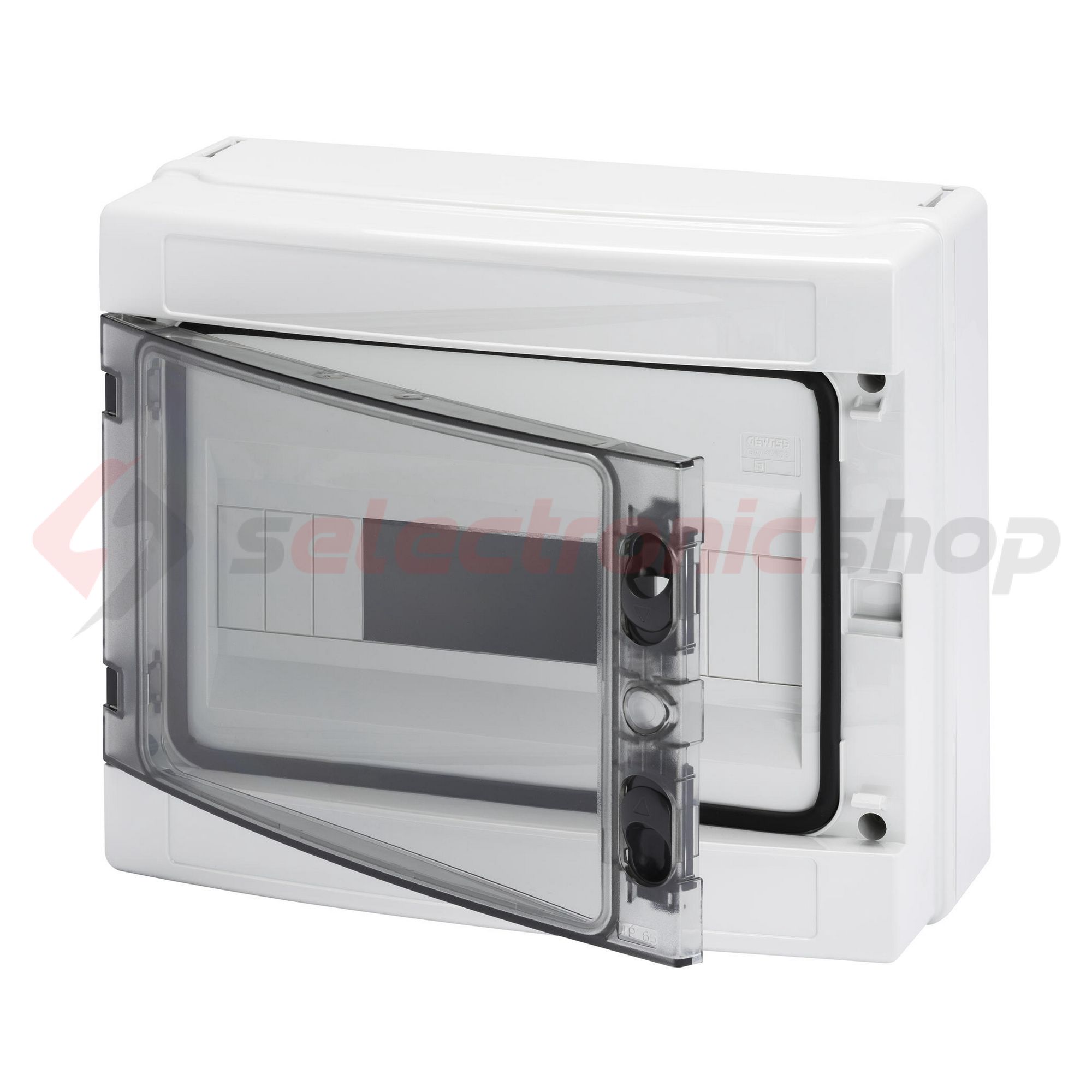 Kiselosztó PE/N UV-álló DC1000V 1x 12M falonkívüli szürke IP65 átlátszó kivágott 40CDK GEWISS - GW40103BS