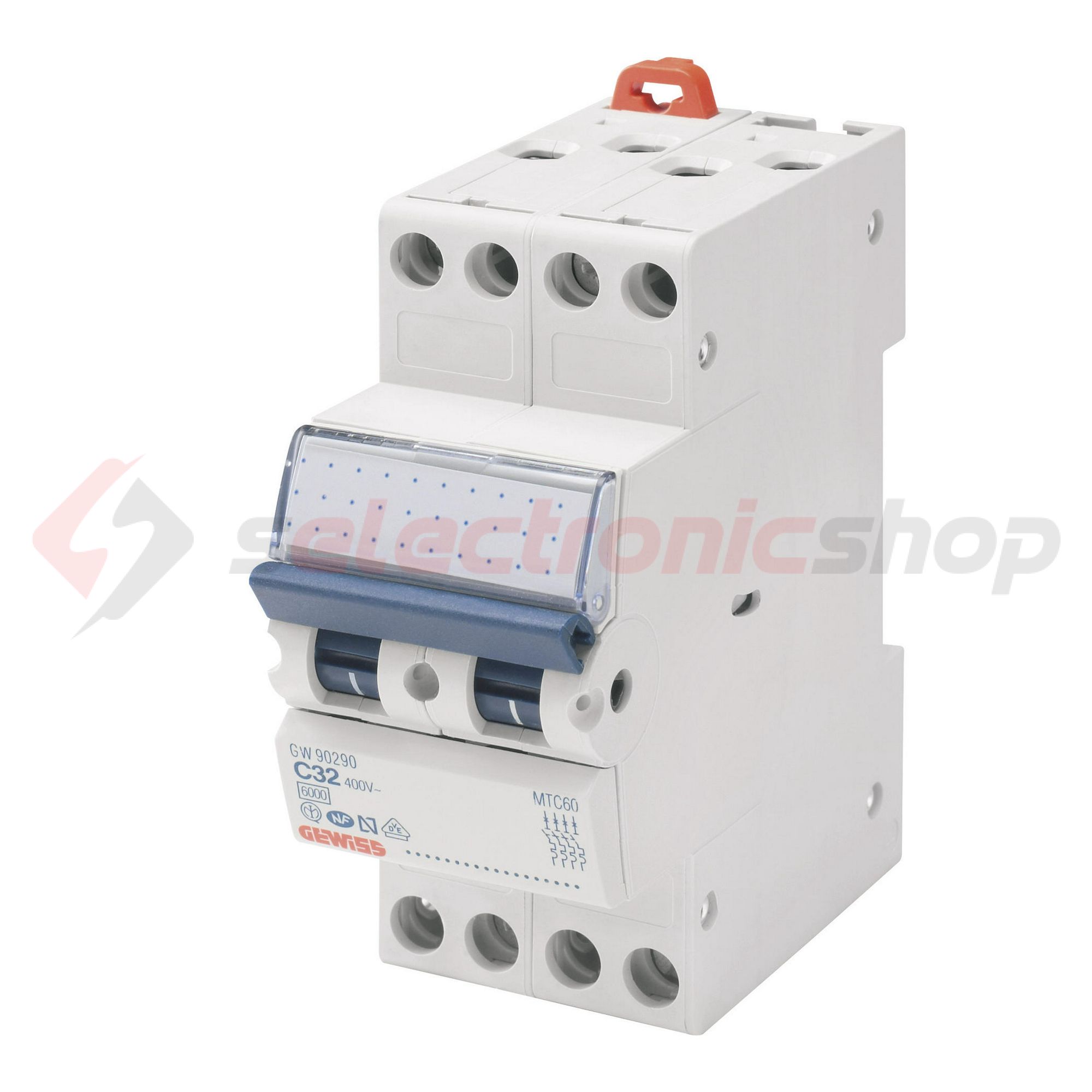 Kismegszakító kompakt (2 modulos) 3P 16A C-jelleg 400V AC 6kA/60898 6kA/60947 2M MTC60 GEWISS - GW90267
