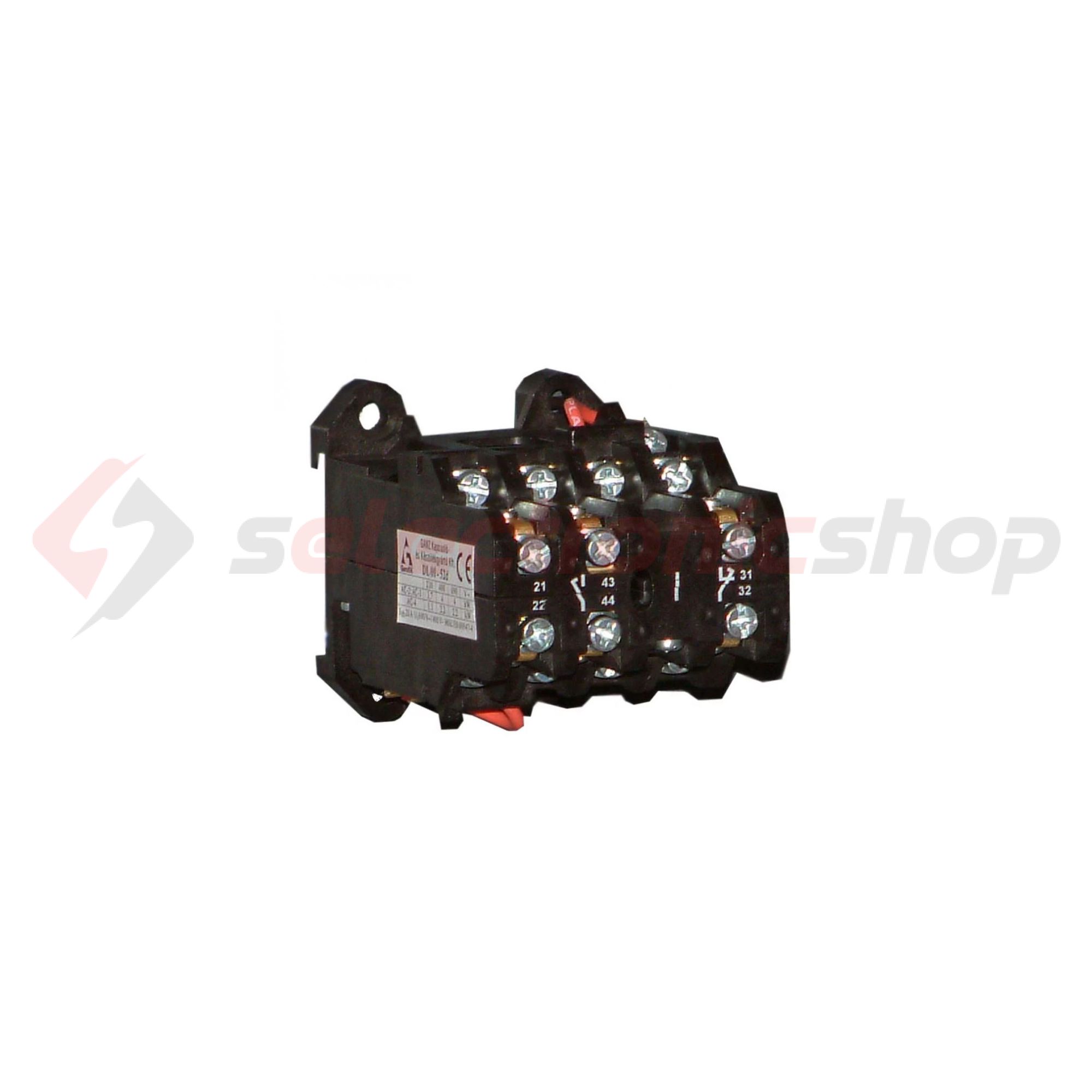 Kontaktor (mágnesk) 4.5kW/400VAC-3 3Z 230V50Hz 2z 2ny csavaros DIL00-52(D) Ganz KK - 200-3806-650-DL