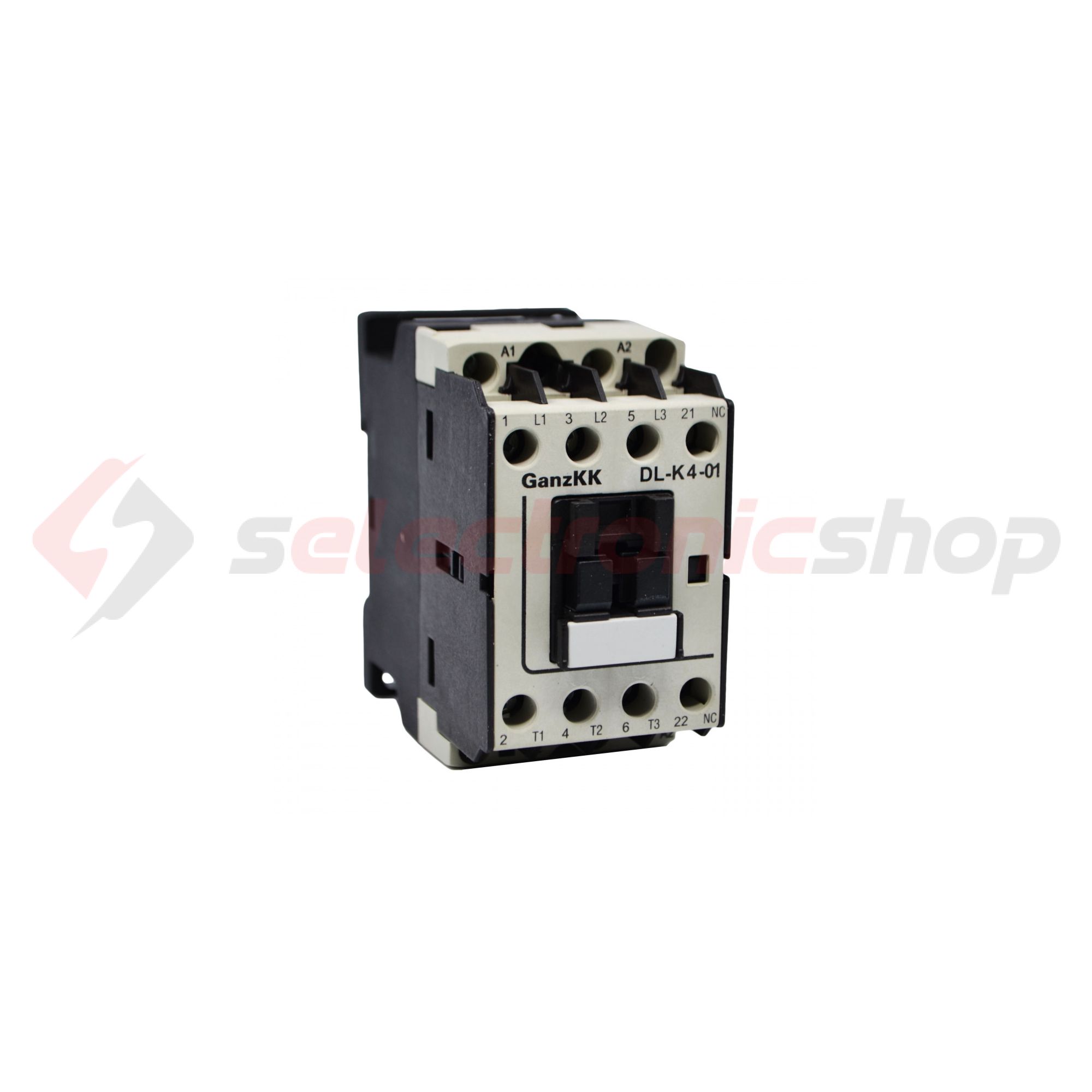 Kontaktor (mágnesk) 4kW/400VAC-3 3Z 230V50Hz 1ny csavaros 22A/AC-1/400V DIL-K4-01 Ganz KK - 110-0002-350-DL