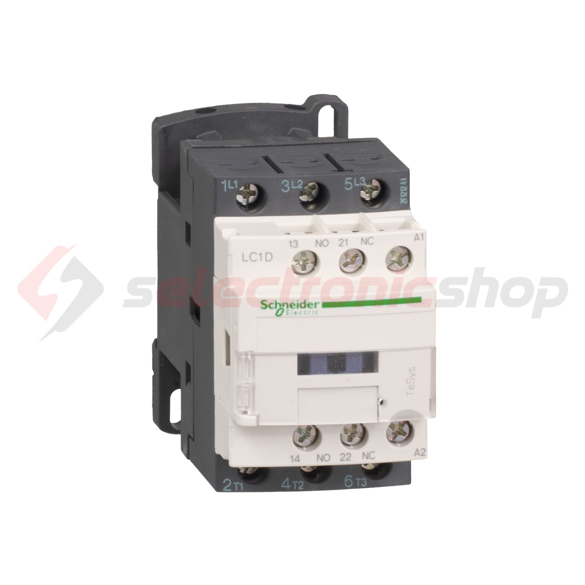 Kontaktor (mágnesk) 5.5kW/400VAC-3 3-Z 24VAC 1-z 1-ny csavaros 25A/AC-1/400V TeSys LC1D Schneider - LC1D12B5