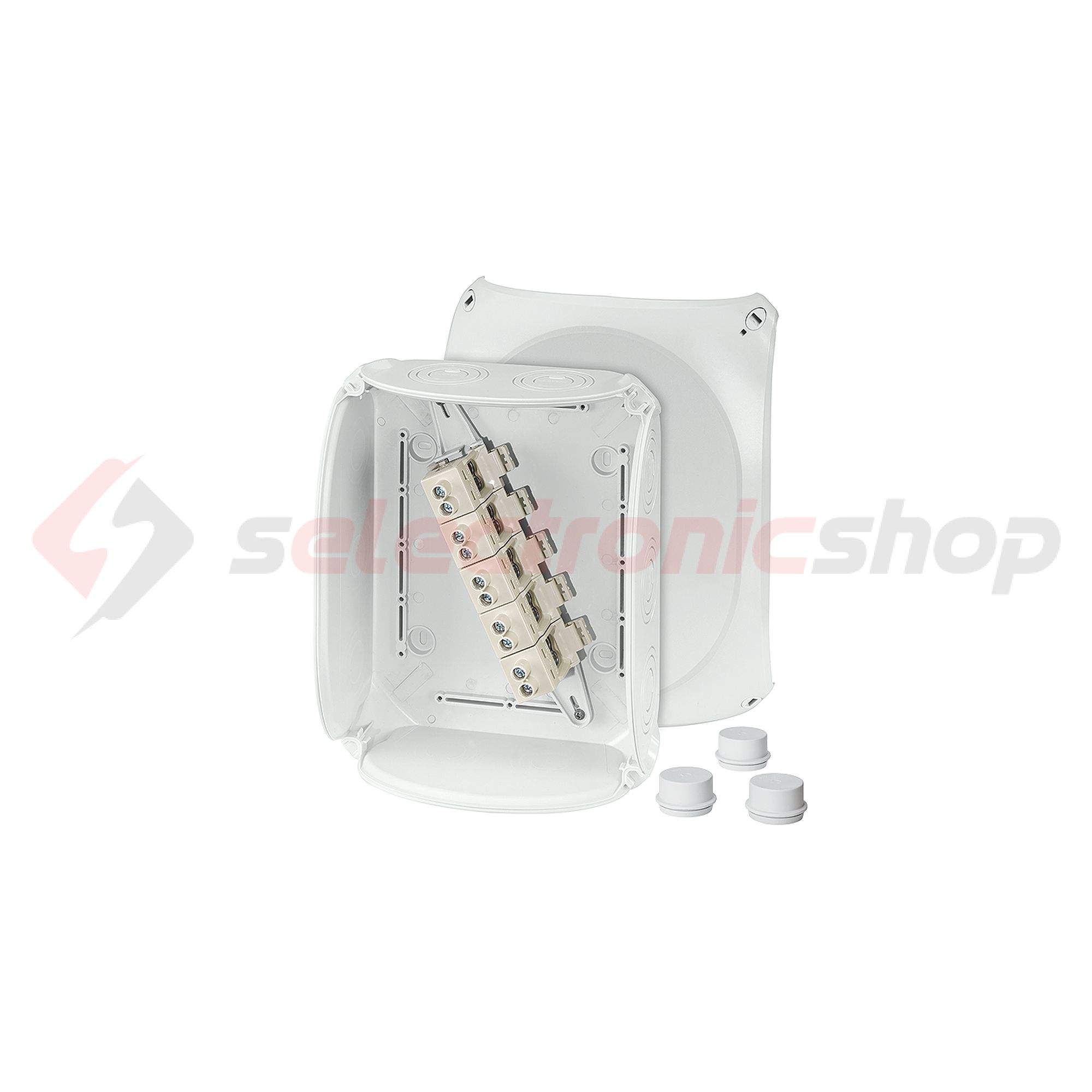 Kötődoboz 5x4x25mm2 falonkívüli 205mmx 255mmx 112mm szürke műanyag IP66 12 DK 2525 GZ Hensel - 62000162