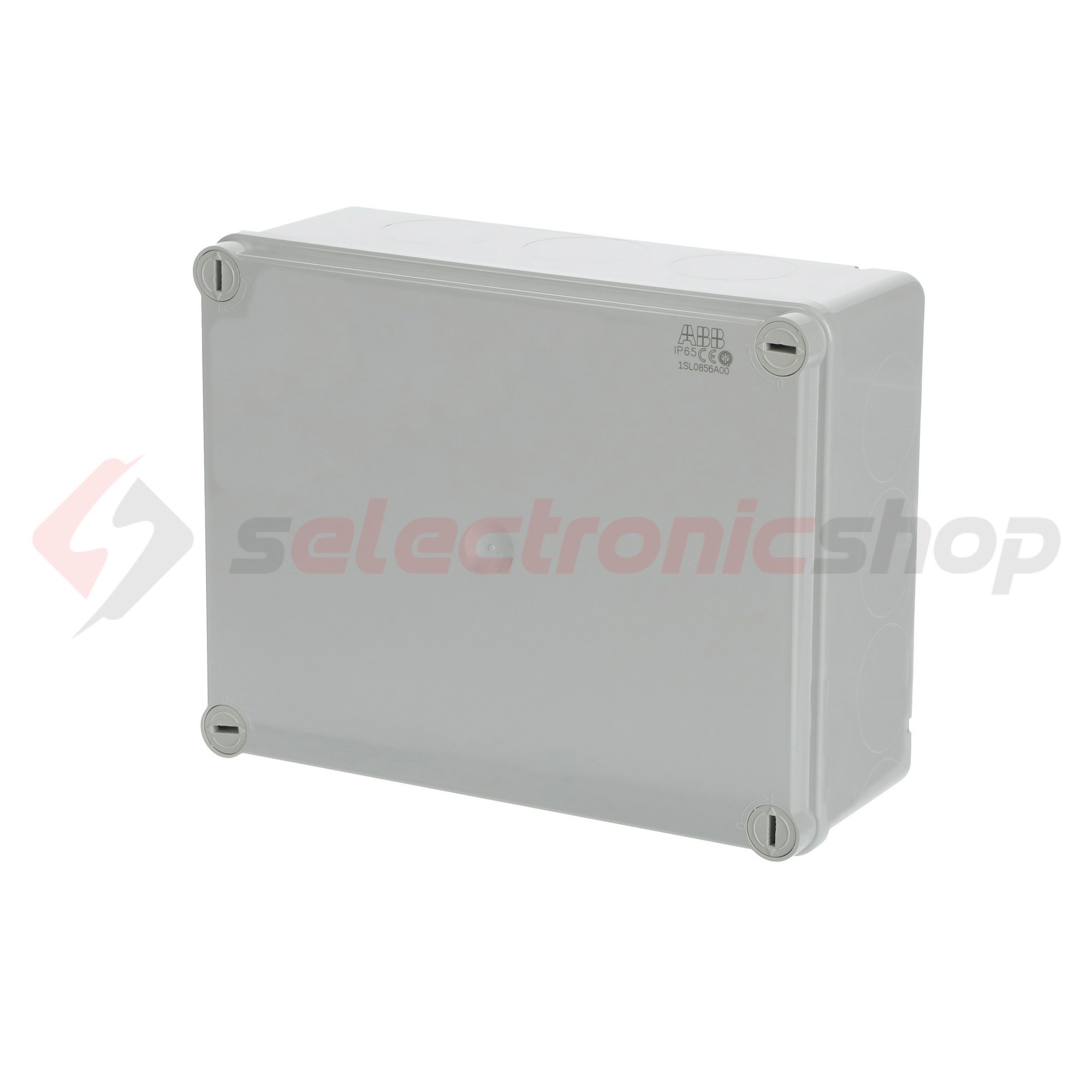 Kötődoboz falonkívüli műanyag 220mm x 170mm 80mm szürke teli fedél-fedél IP55 System Pro E ABB - 1SL0856A00