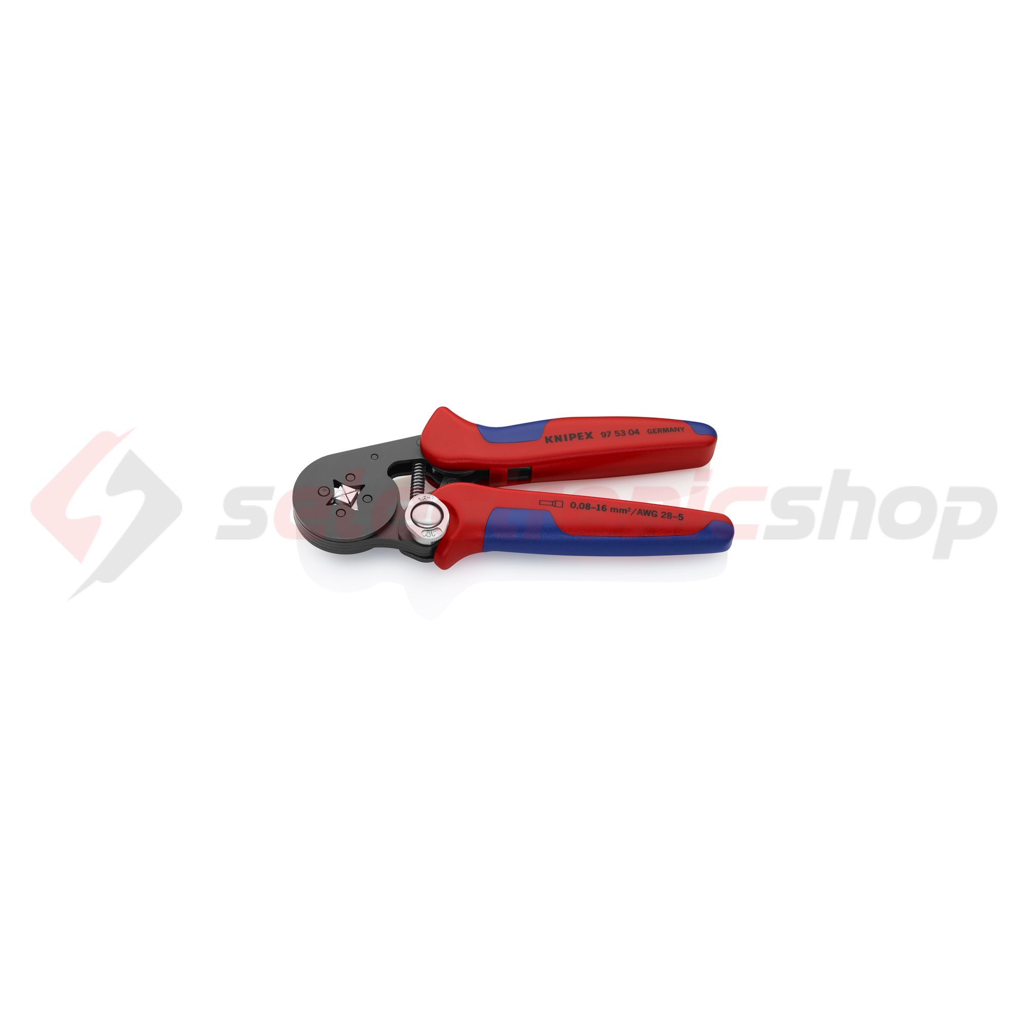 Krimp fogó önbeálló 0.08-10mm2 négyszögletes préselés-présforma mechanikus KNIPEX - 975304