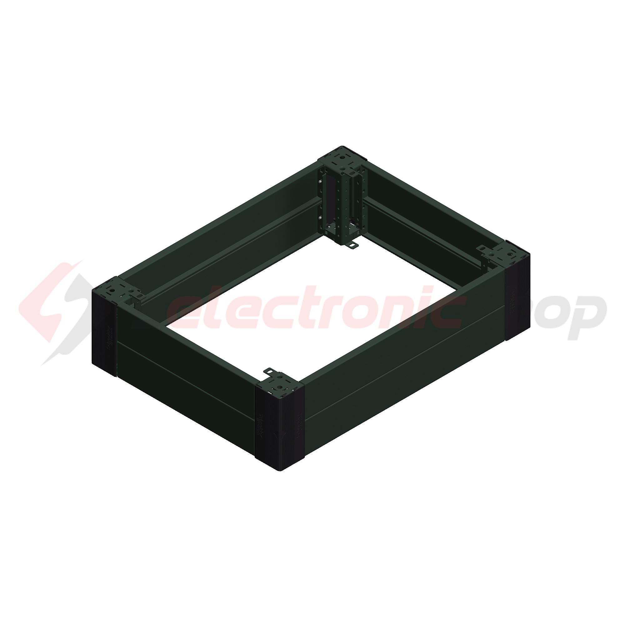 Lábazat első+hátsó elemek acél szürke 100mm-ma 600mm-sz 600mm-mé Spacial Schneider - NSYSPF6100