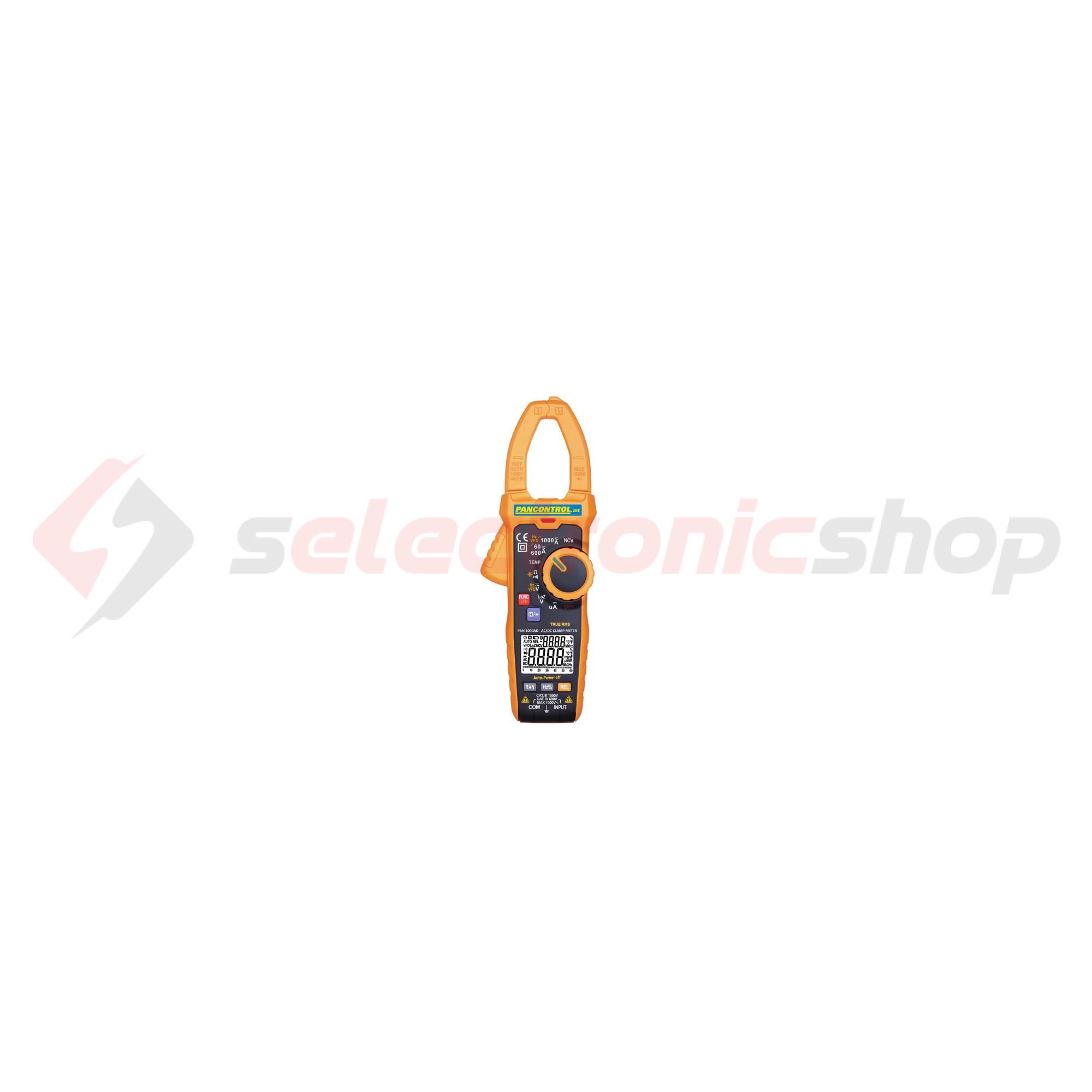 Lakatfogó V-A-Ohm-µF-Hz LCD digitális 0,3-1000A-max./DC 0,3-1000A-max./AC PAN 1000AD+ Pancontrol
