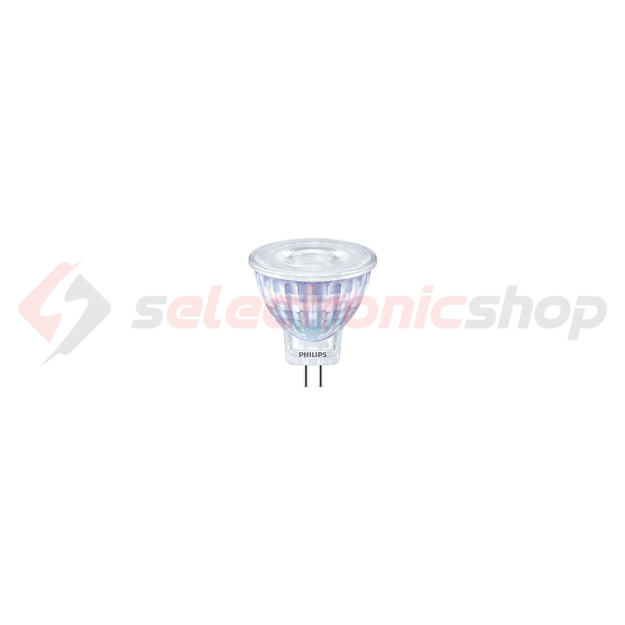 LED lámpa MR11 tükrös 2,3W- 20W GU4 184lm 827 12V AC 25000h 36° 400cd CorePro LEDspot Philips - 929002066402