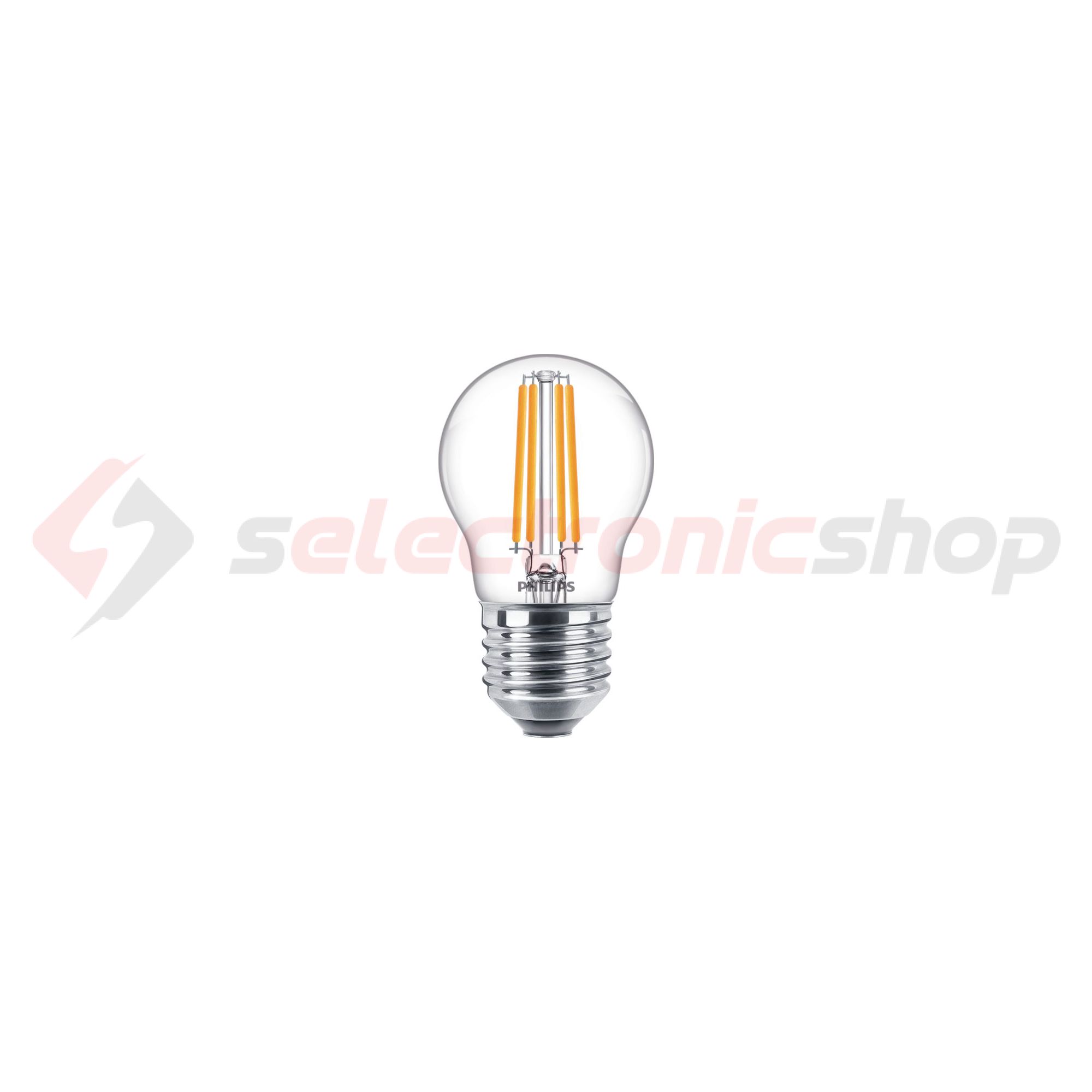 LED lámpa P45 kisgömb filament 6,5W- 60W E27 806lm 827 220-240V AC CorePro LEDLuster Philips - 929002029092