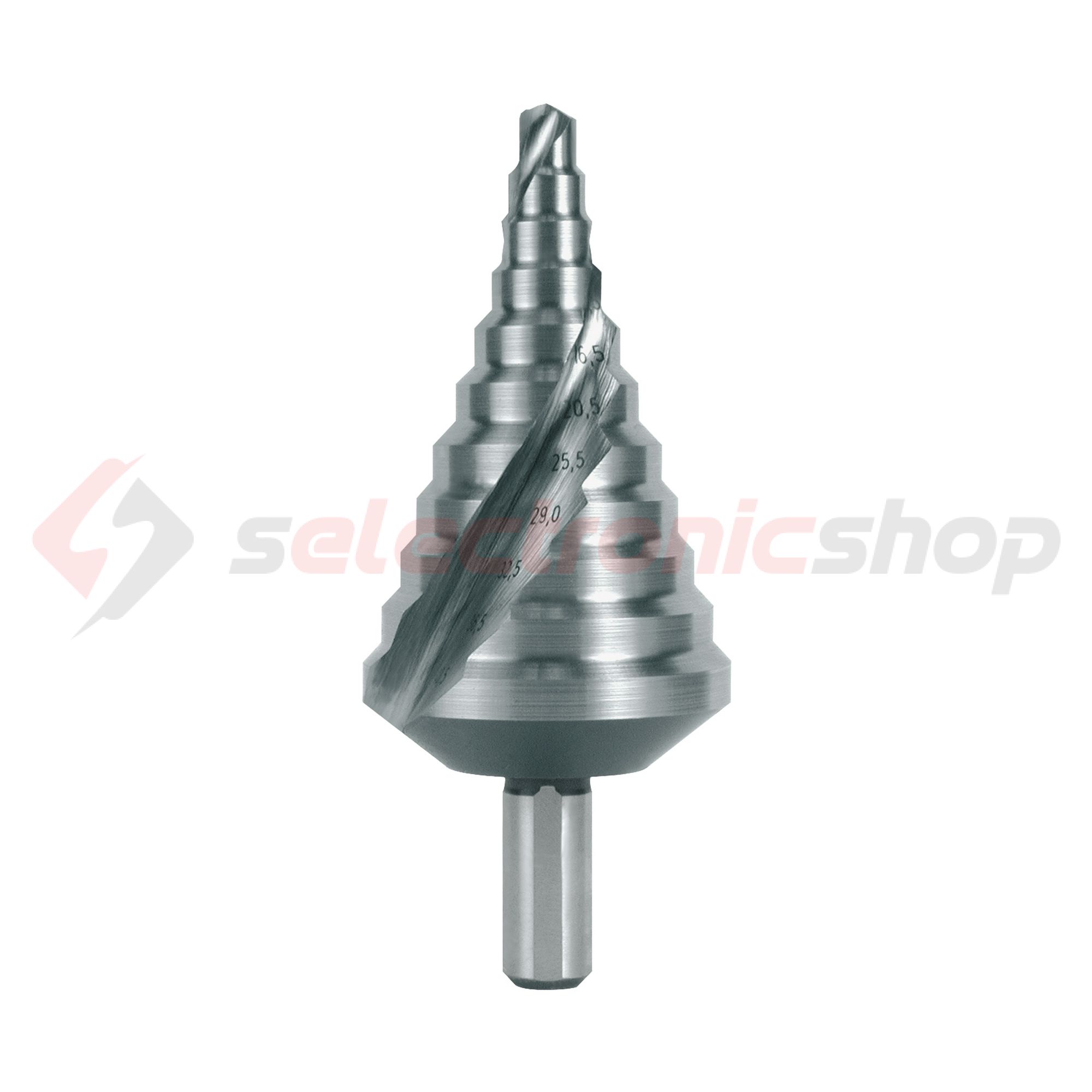 Lépcsősfúró HSS 6.5mm-min. átmérő 40.5mm-max. átmérő mm-skála RUKO - 101090